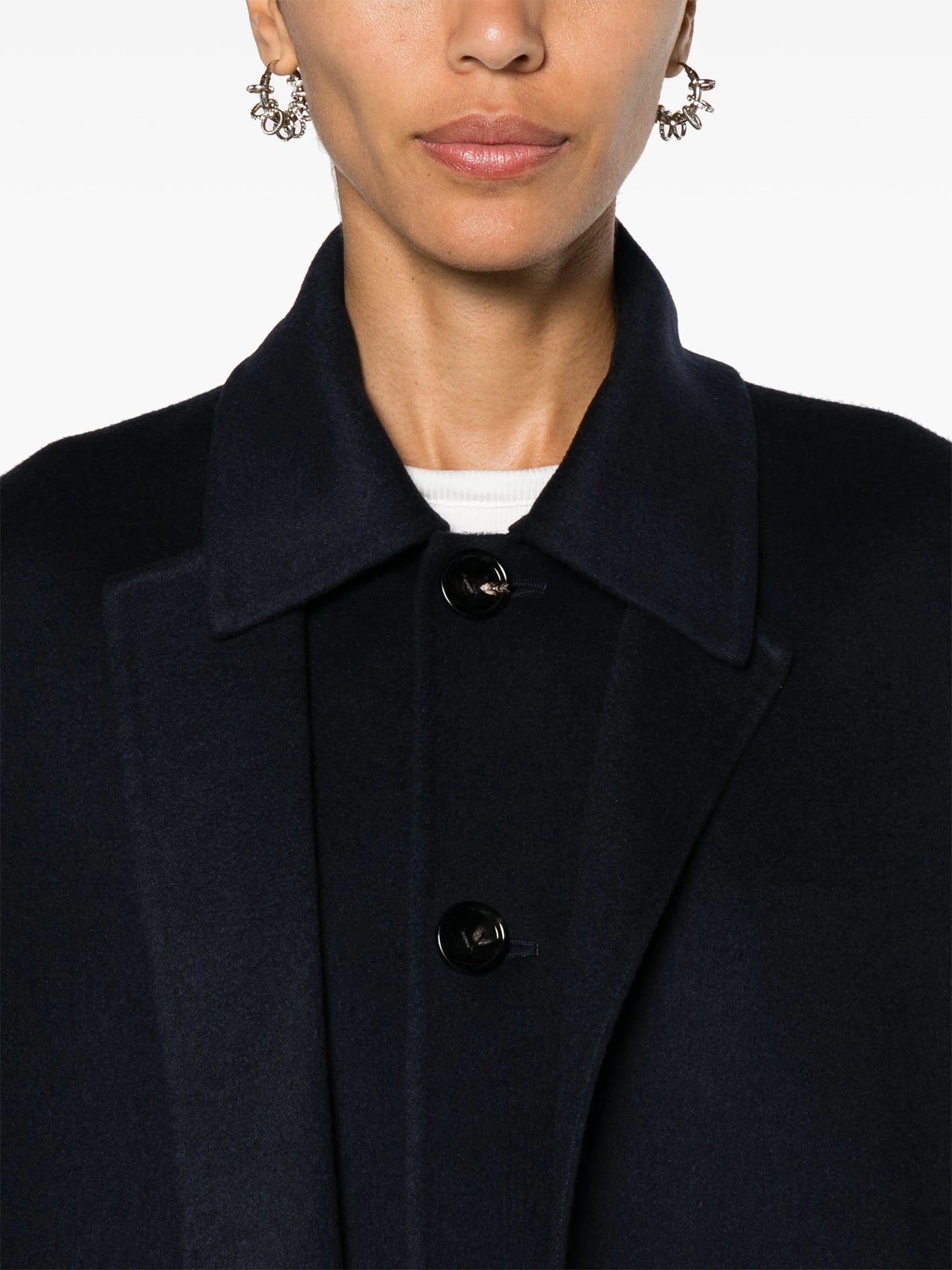 layered wool blend jacket