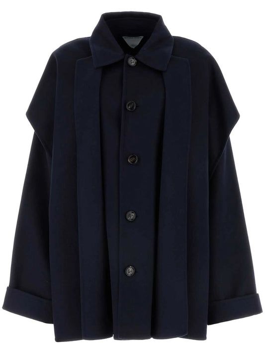layered wool blend jacket