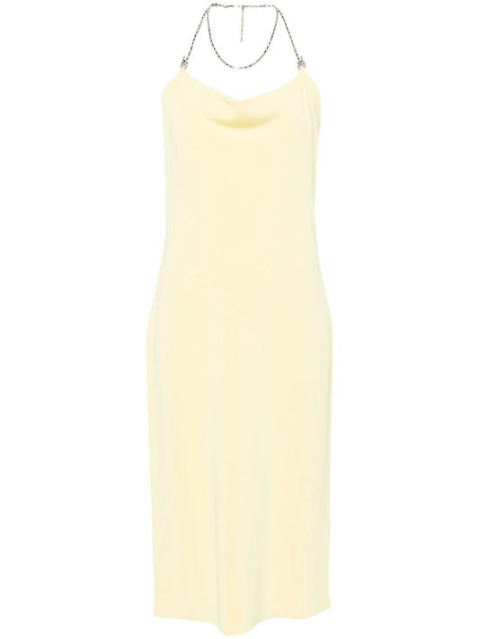 cowl-neck midi dress