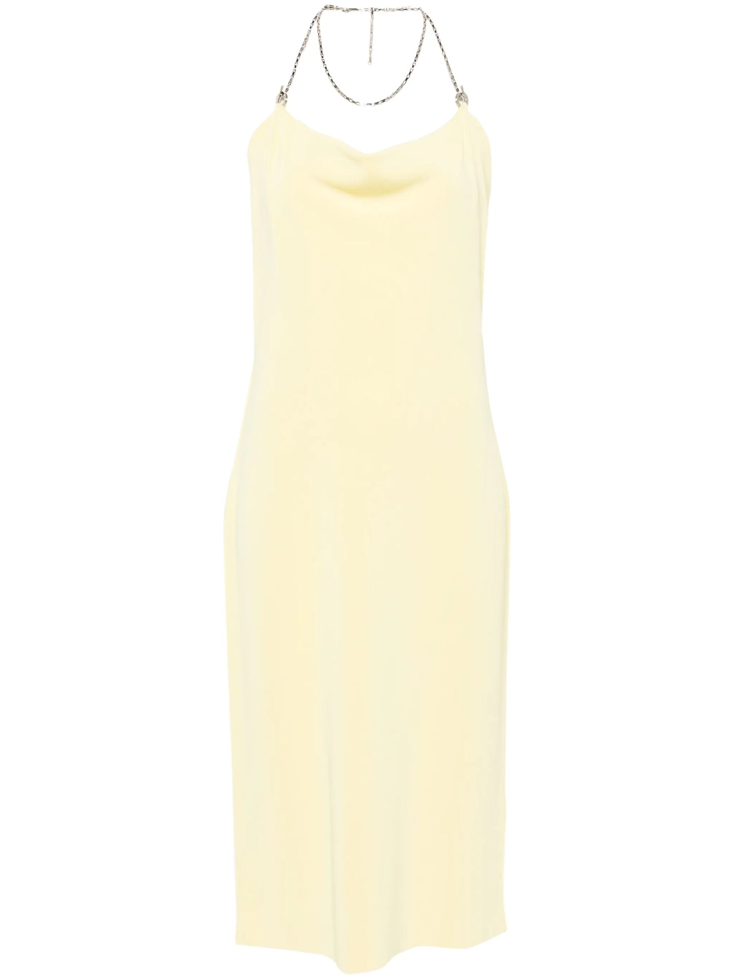 cowl-neck midi dress