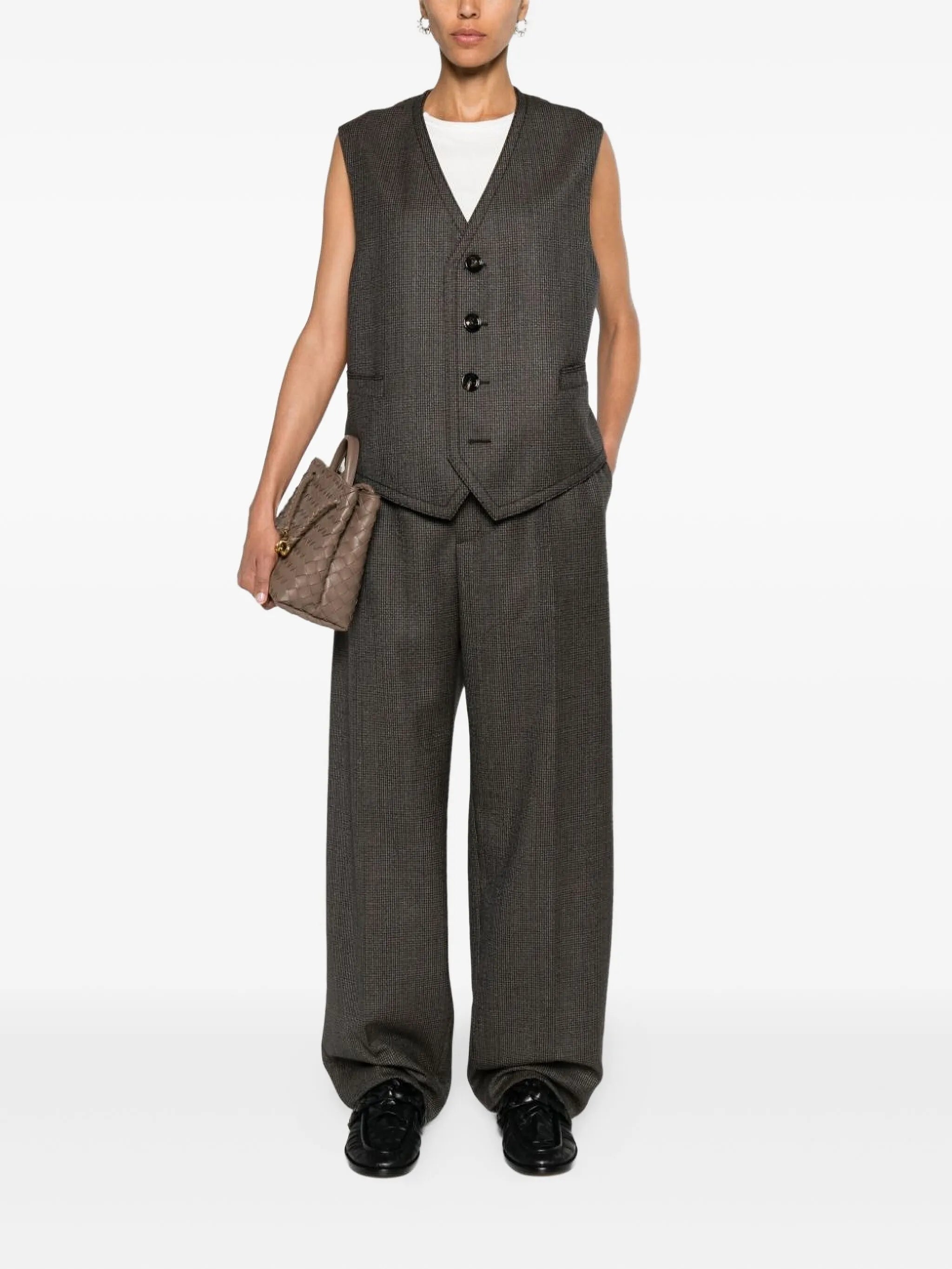 houndstooth-pattern waistcoat