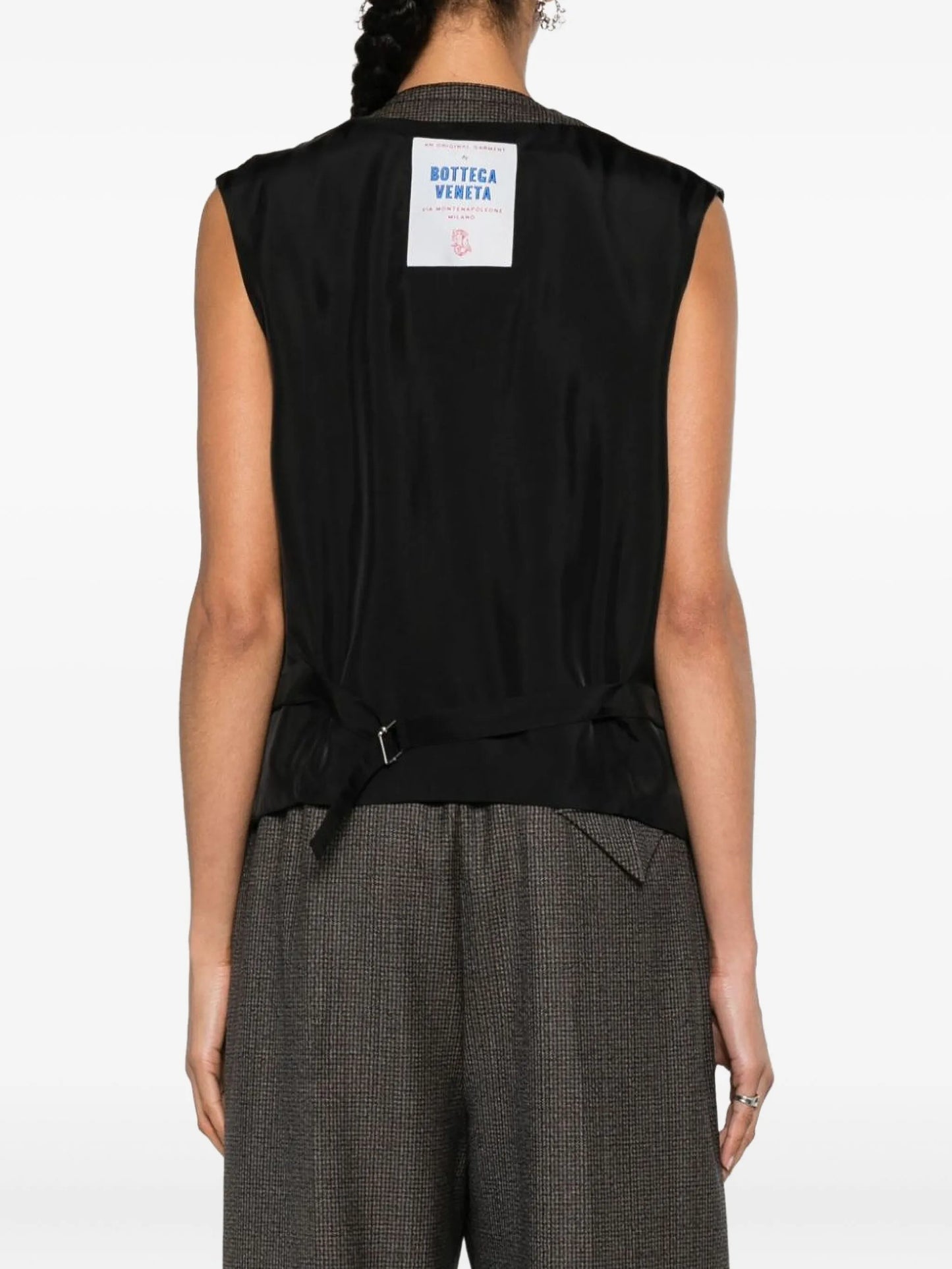 houndstooth-pattern waistcoat