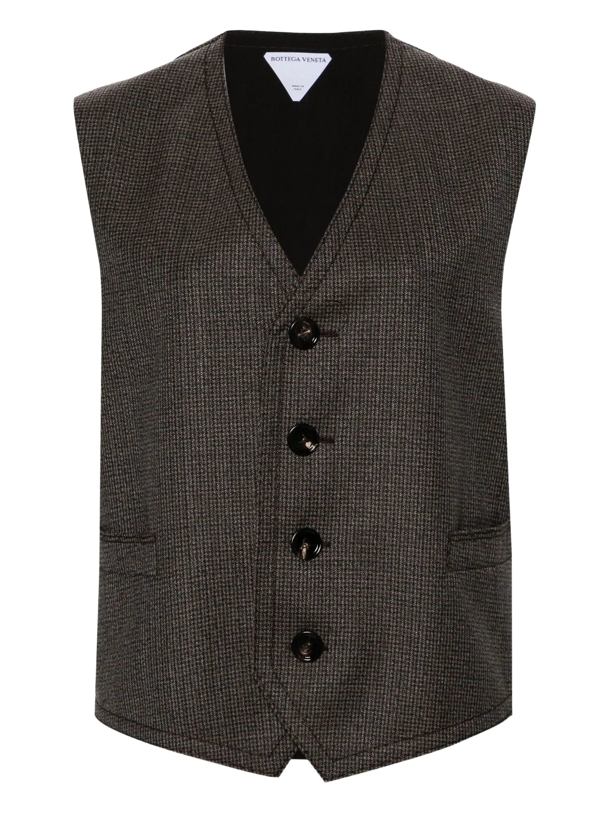 houndstooth-pattern waistcoat