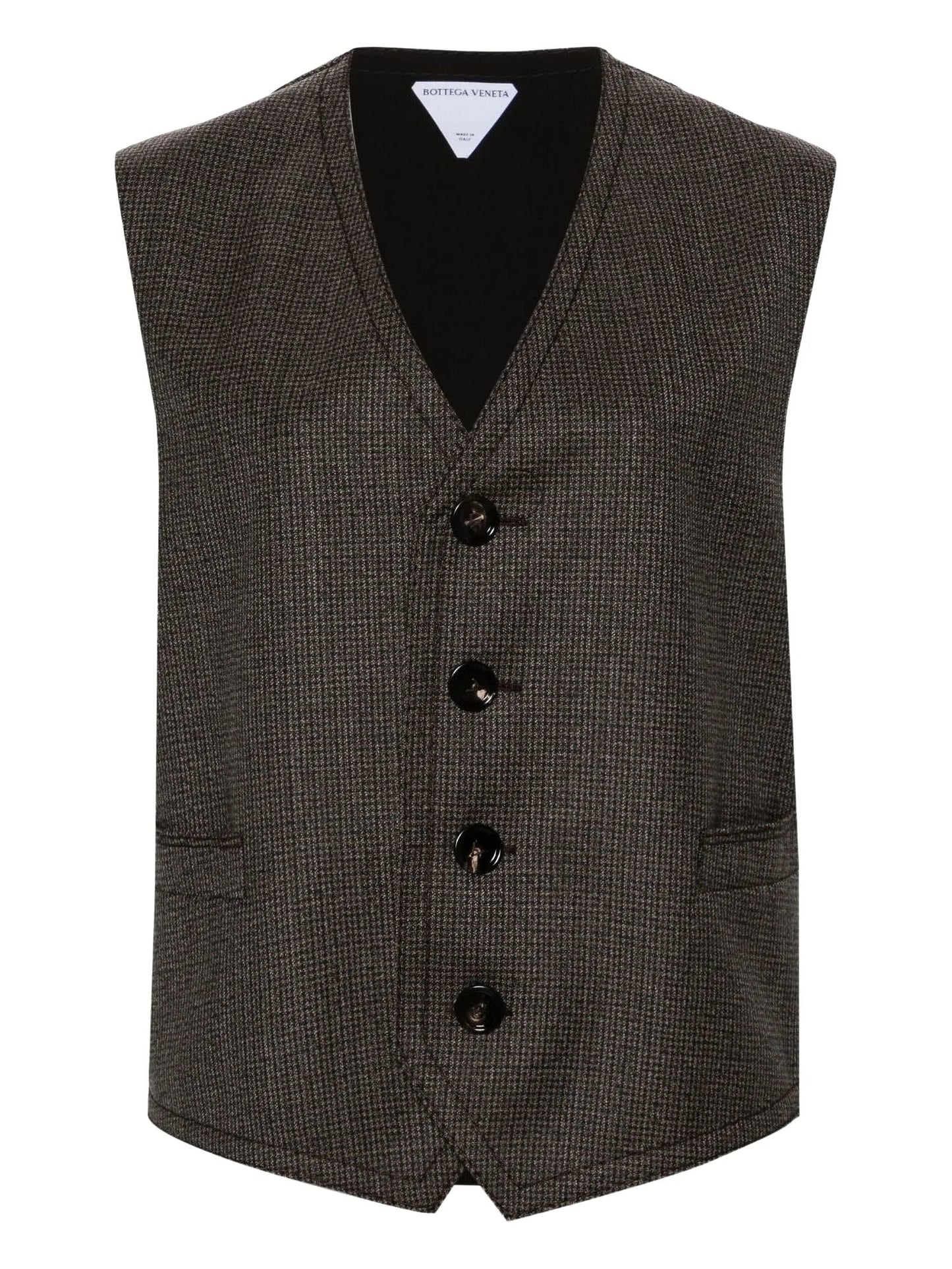 houndstooth-pattern waistcoat