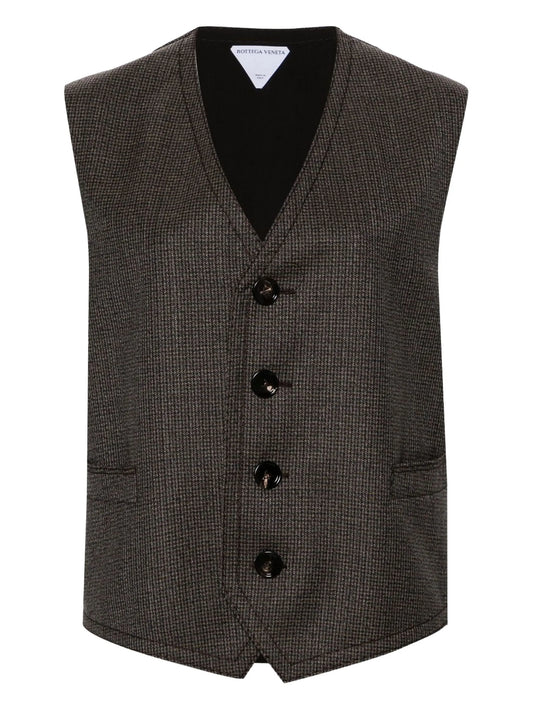 houndstooth-pattern waistcoat