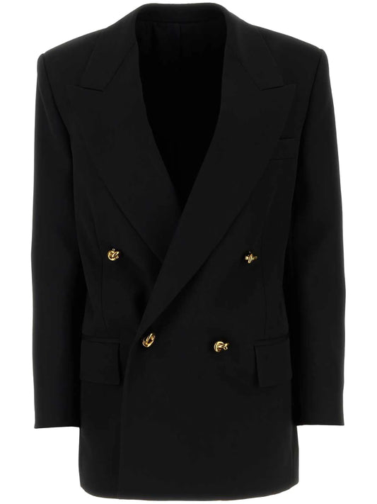 Sartorial double-breasted cotton blazer