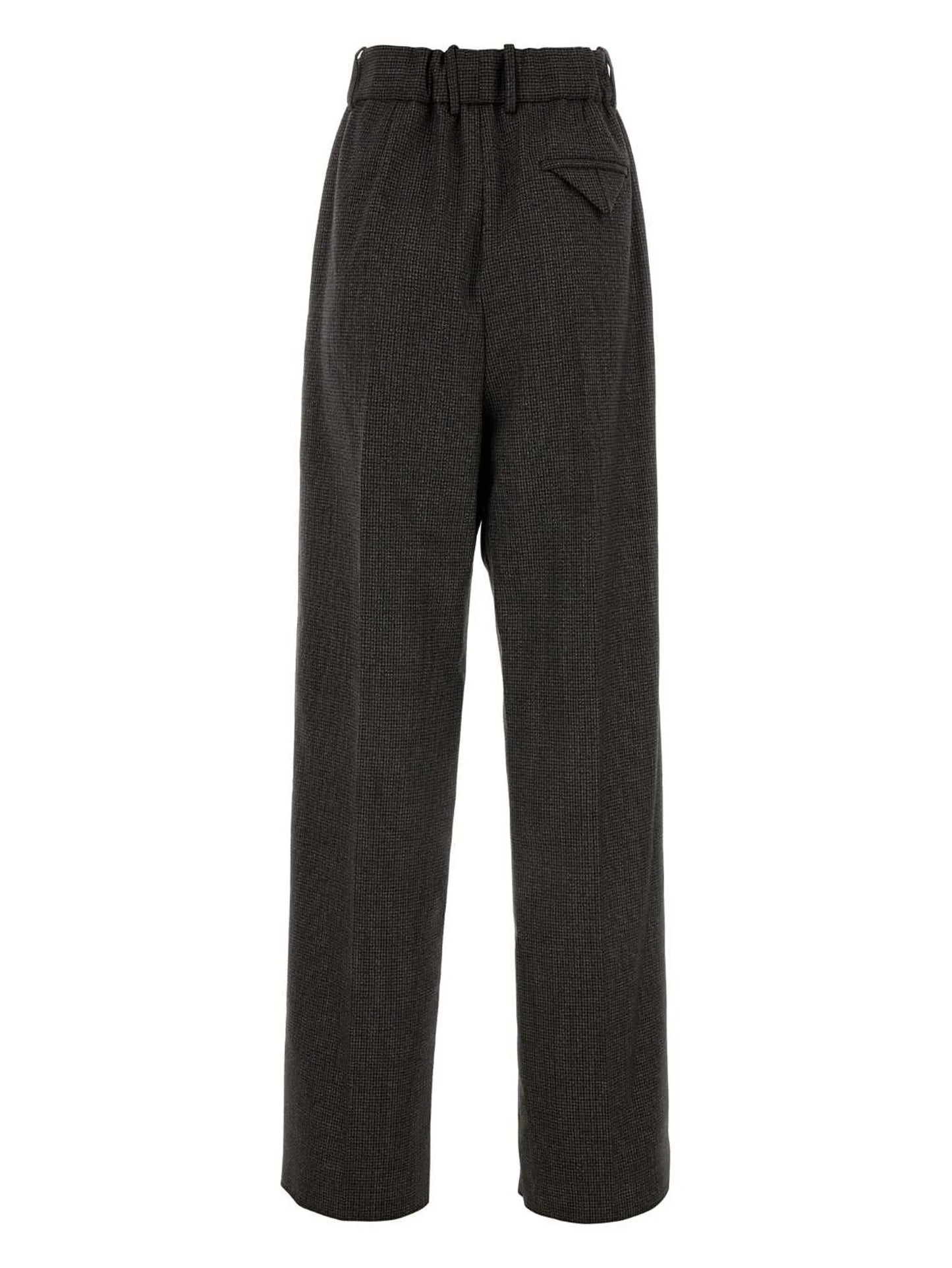 houndstooth wool tailored trousers