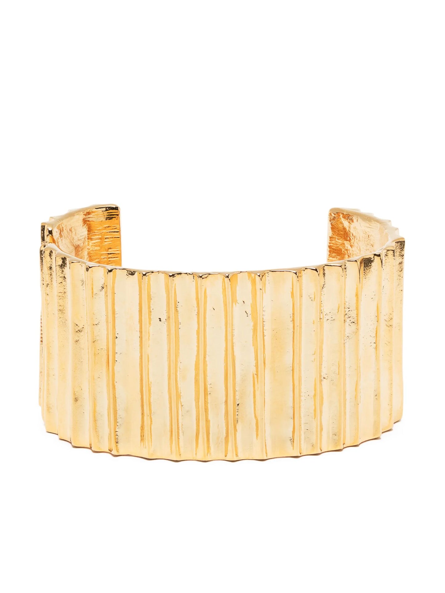 ribbed open-cuff bracelet