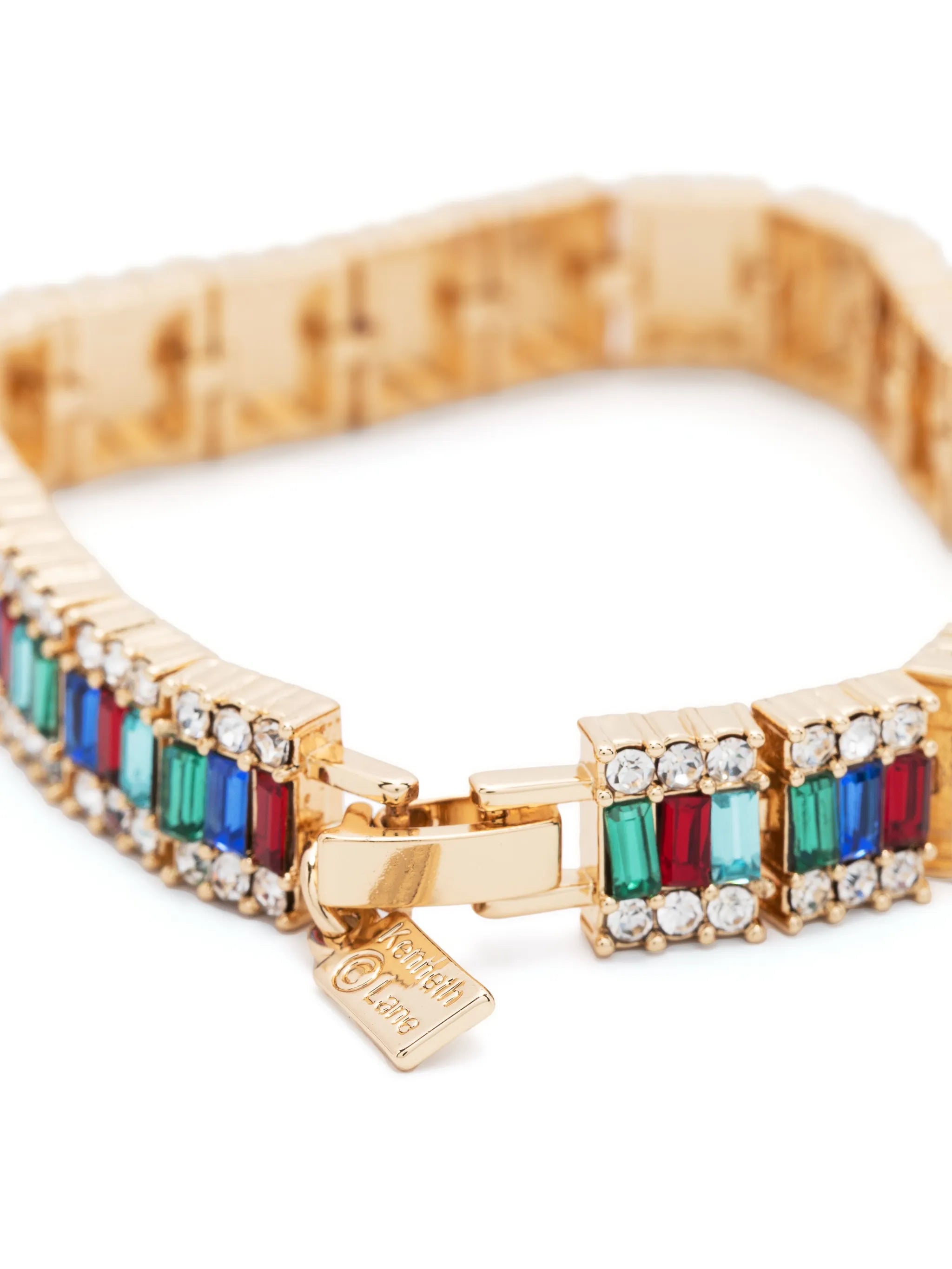 crystal-trim baguette bracelet