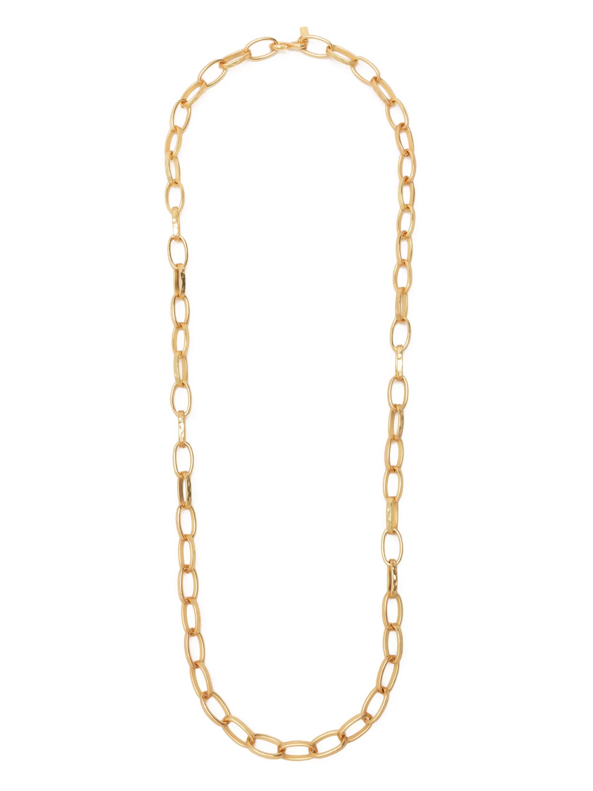 satin-finish chain necklace
