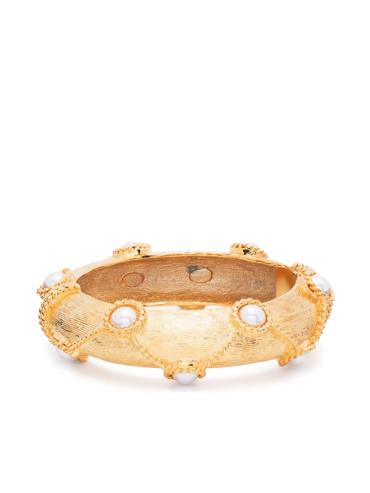 pearl-detailing cuff bracelet