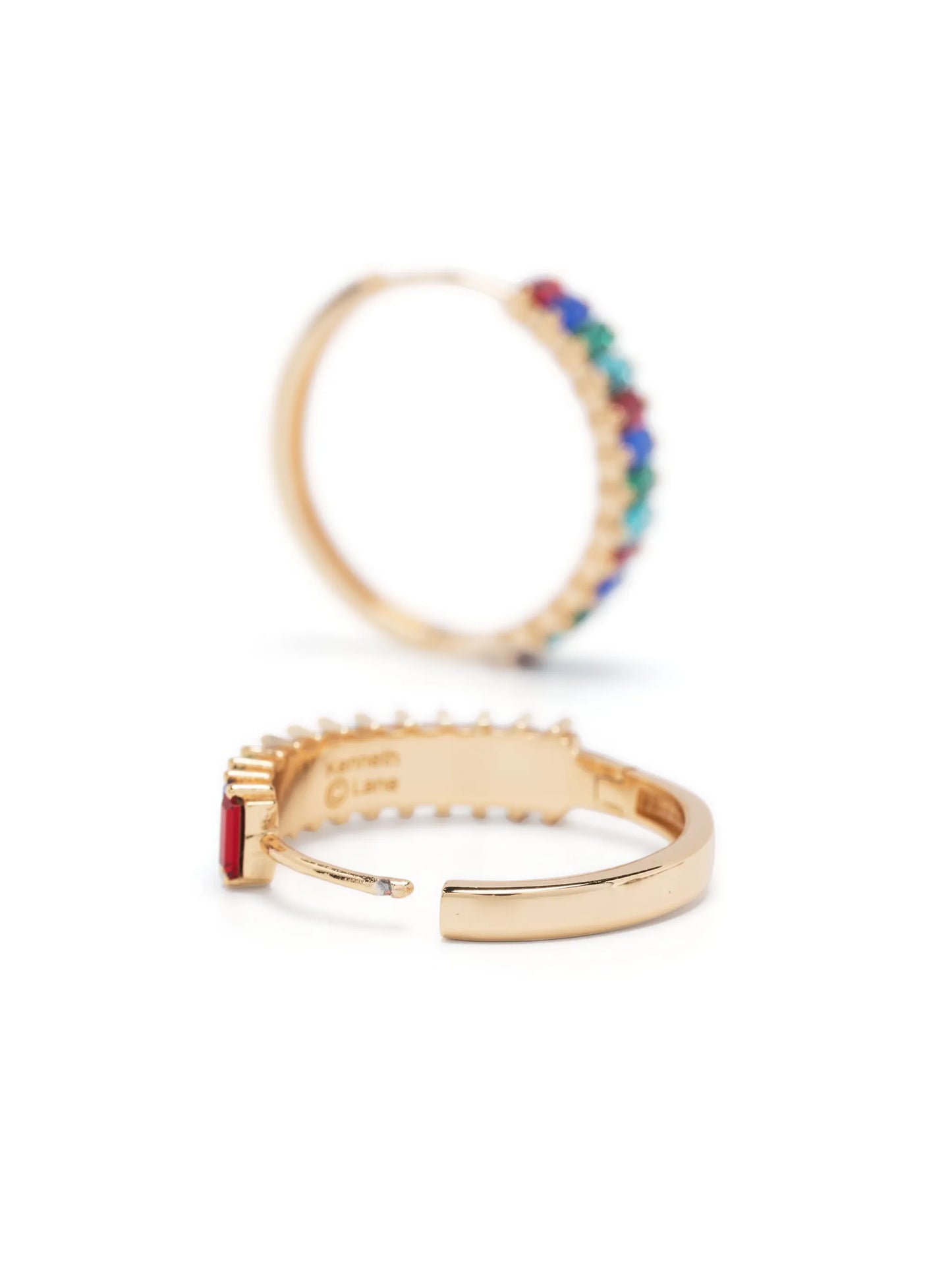 crystal-embellished hoop earrings
