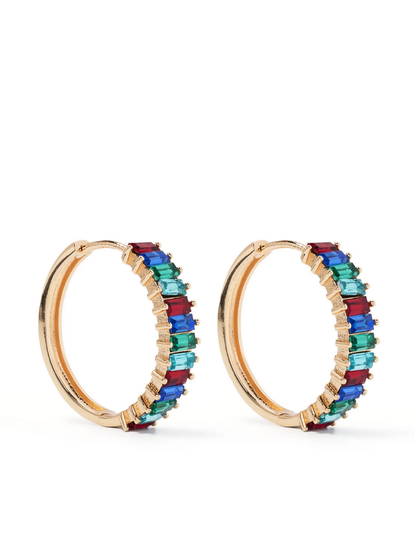 crystal-embellished hoop earrings