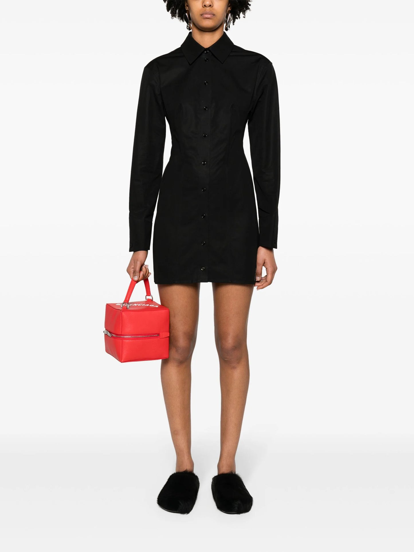 boned shirt minidress