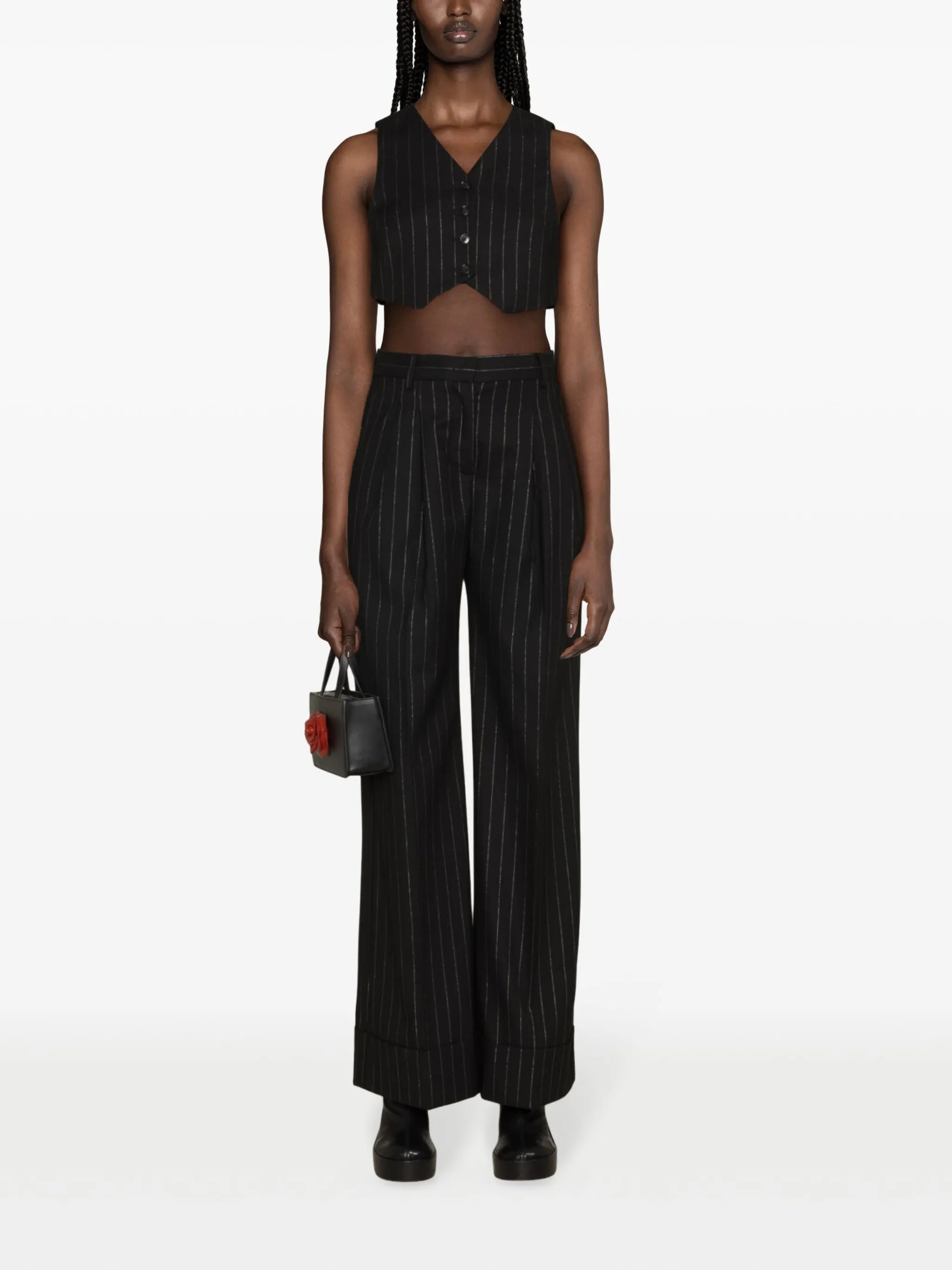 Nadine pinstripe buttoned vest