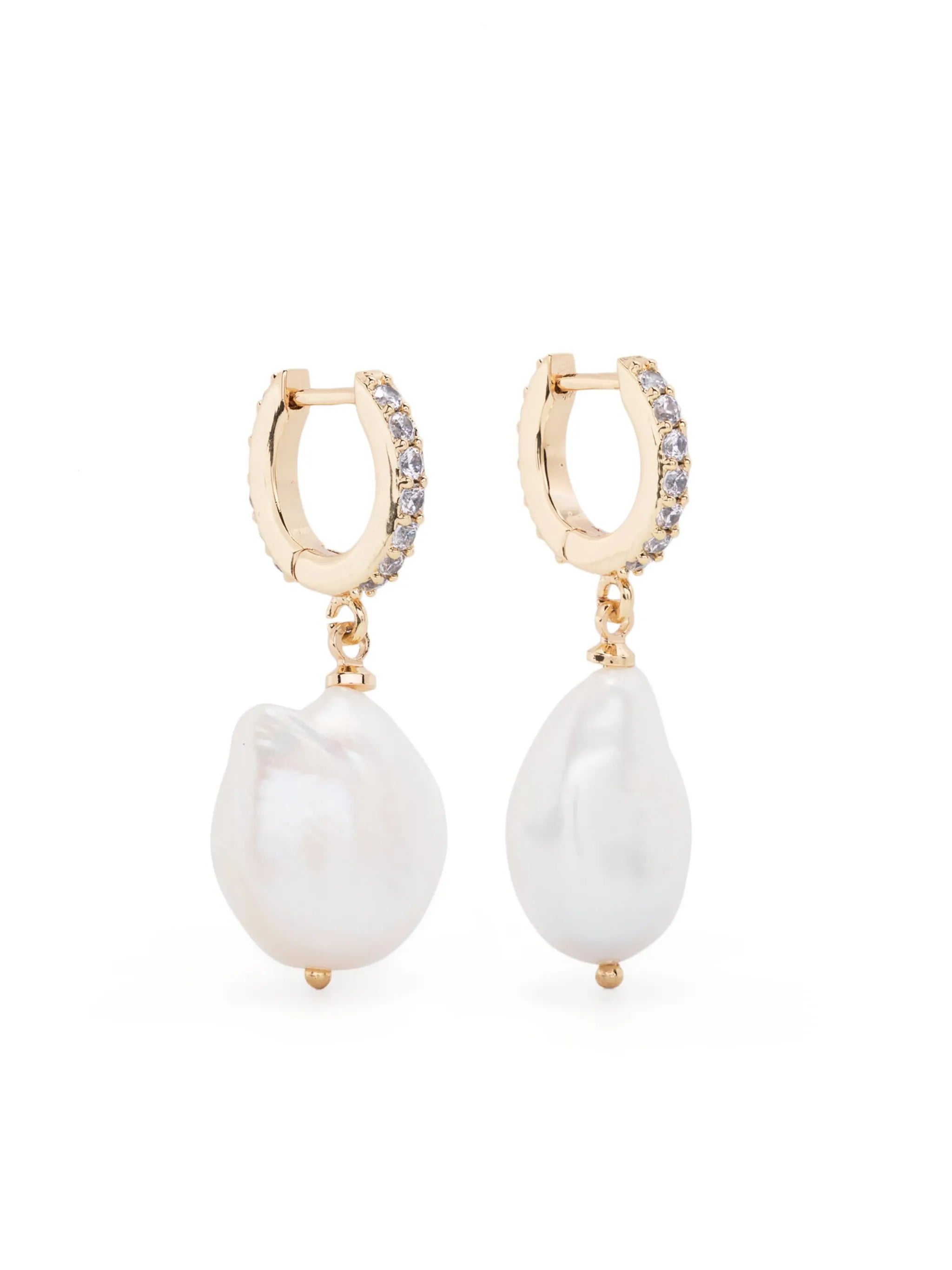 pearl-pendant earrings