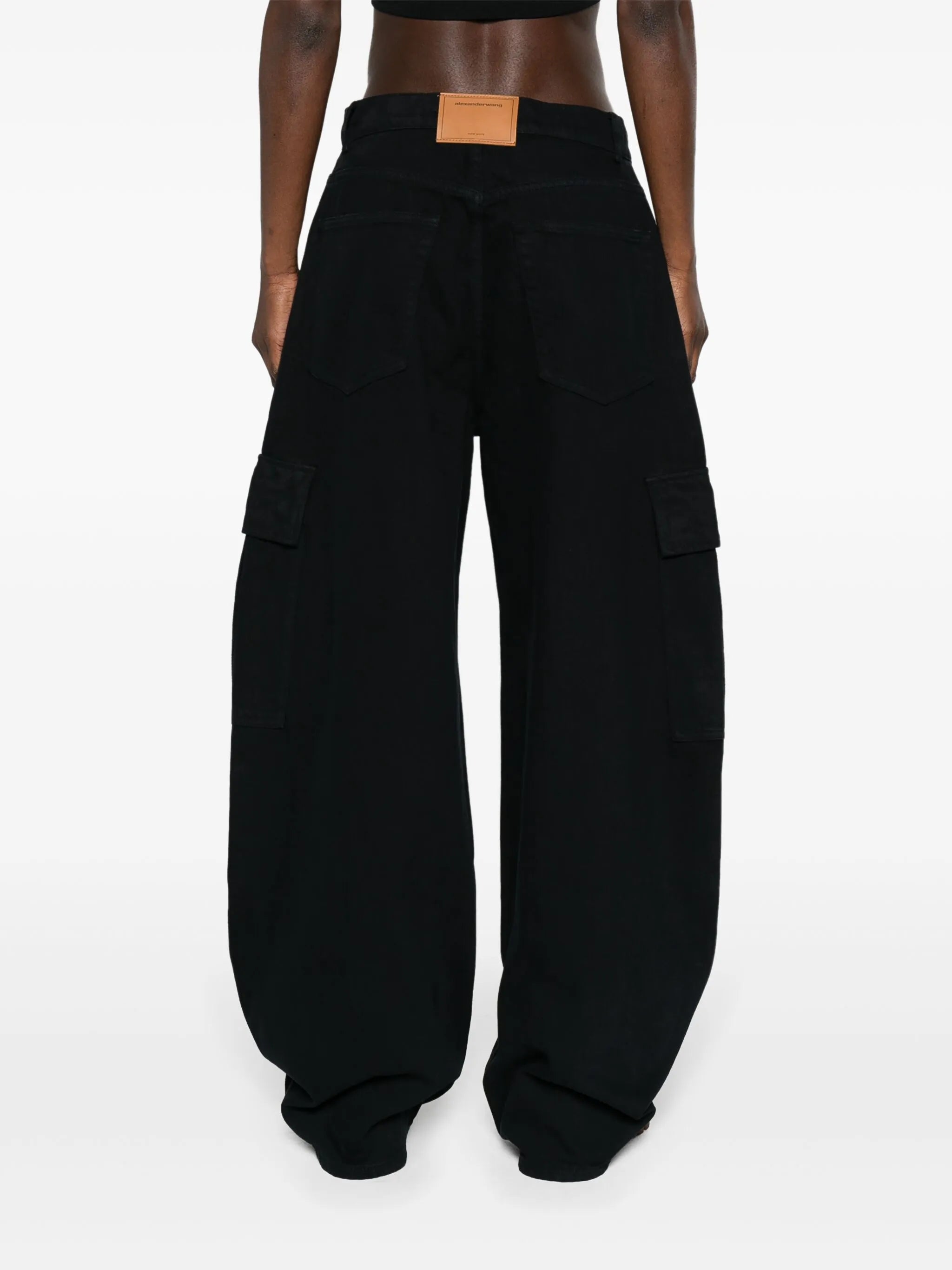 low-rise cargo jeans