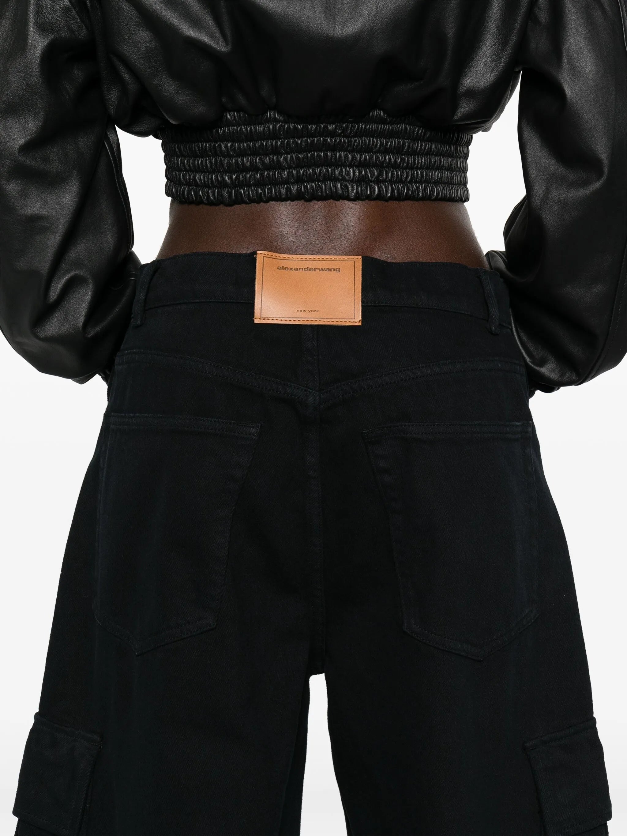low-rise cargo jeans