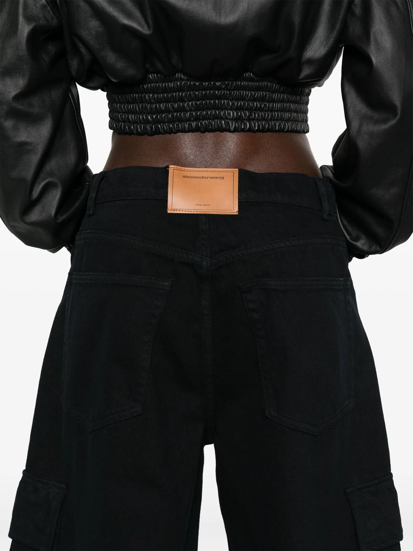 low-rise cargo jeans