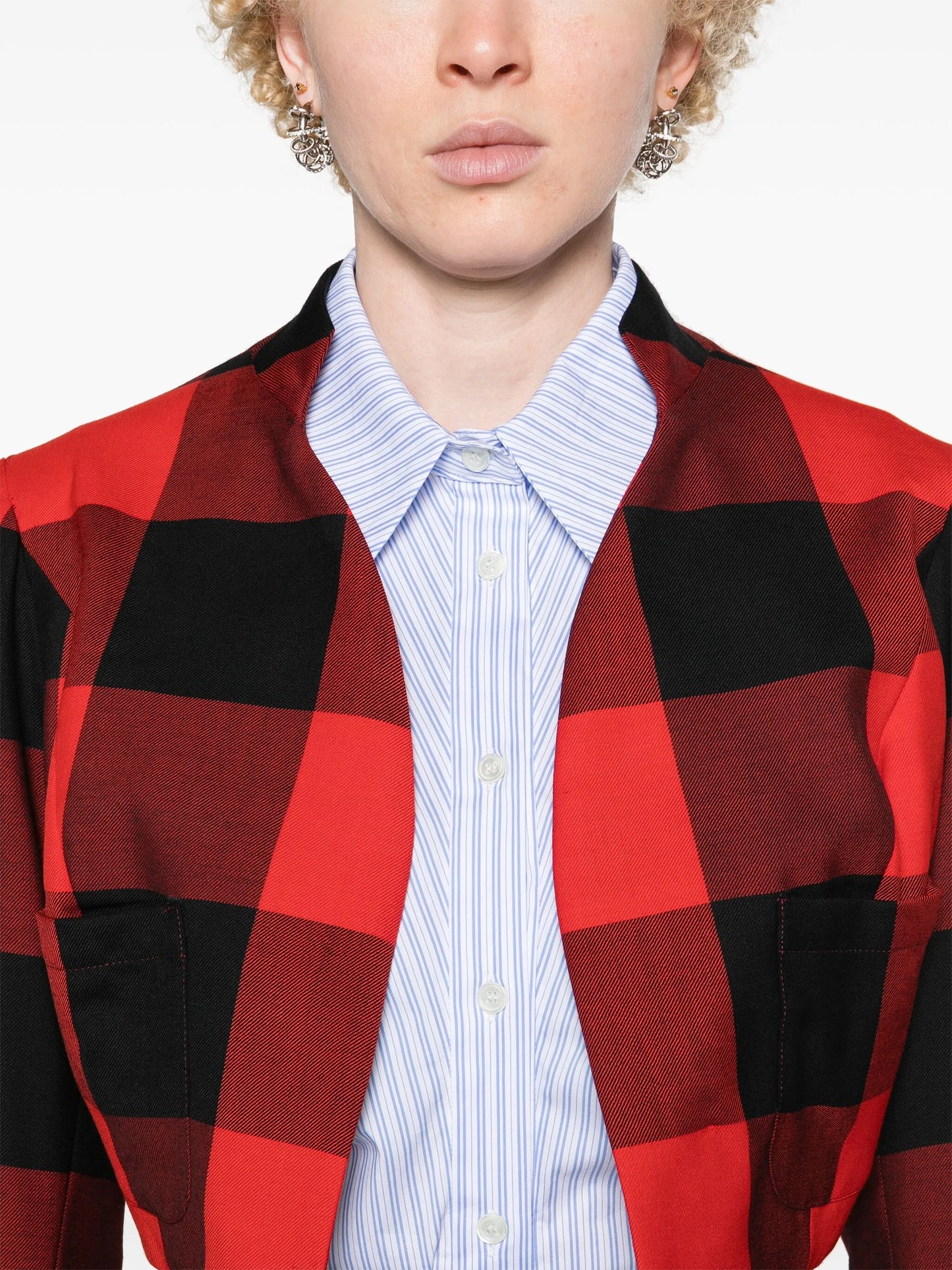 CJ tartan cropped jacket