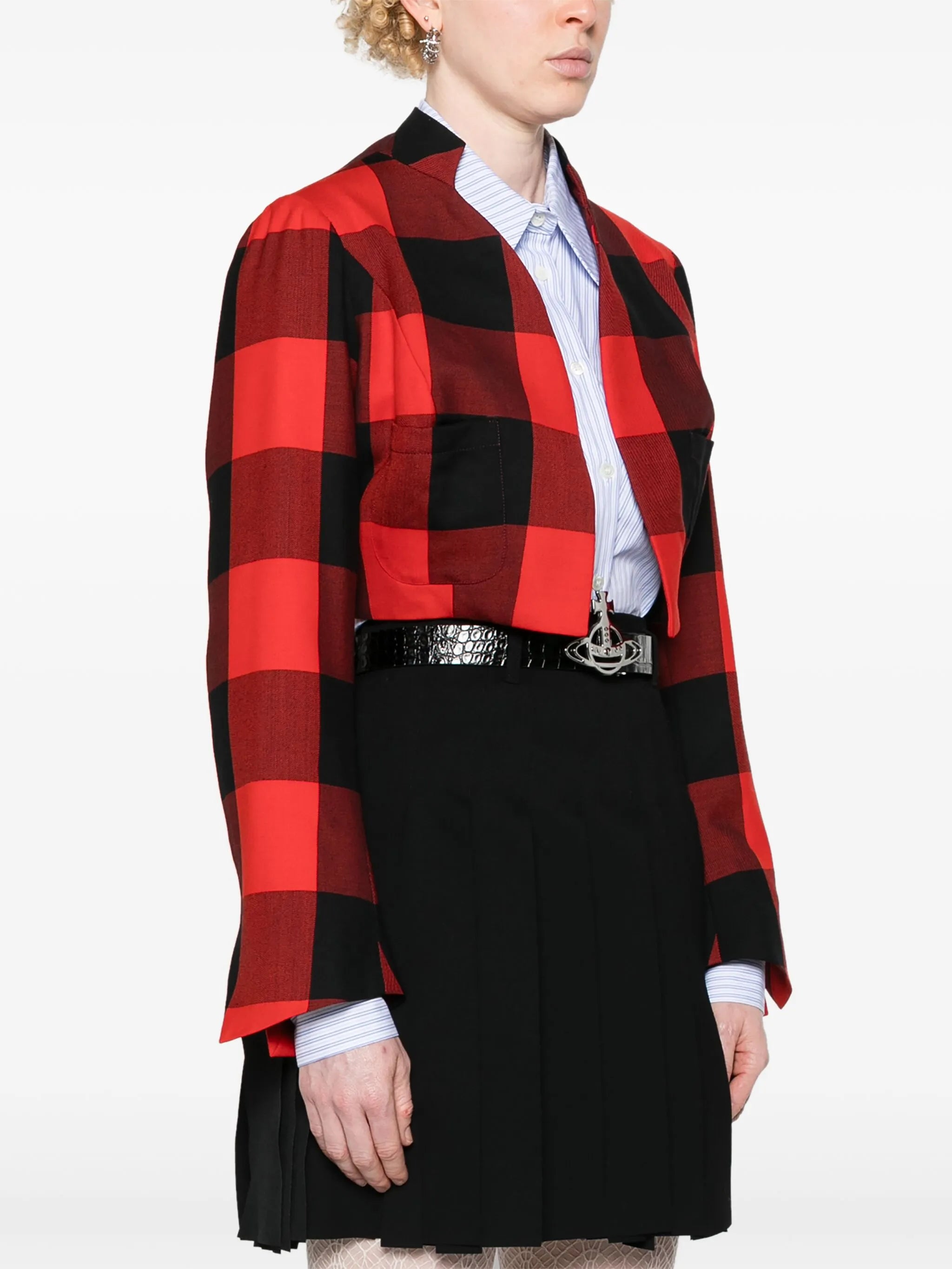 CJ tartan cropped jacket