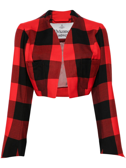 CJ tartan cropped jacket