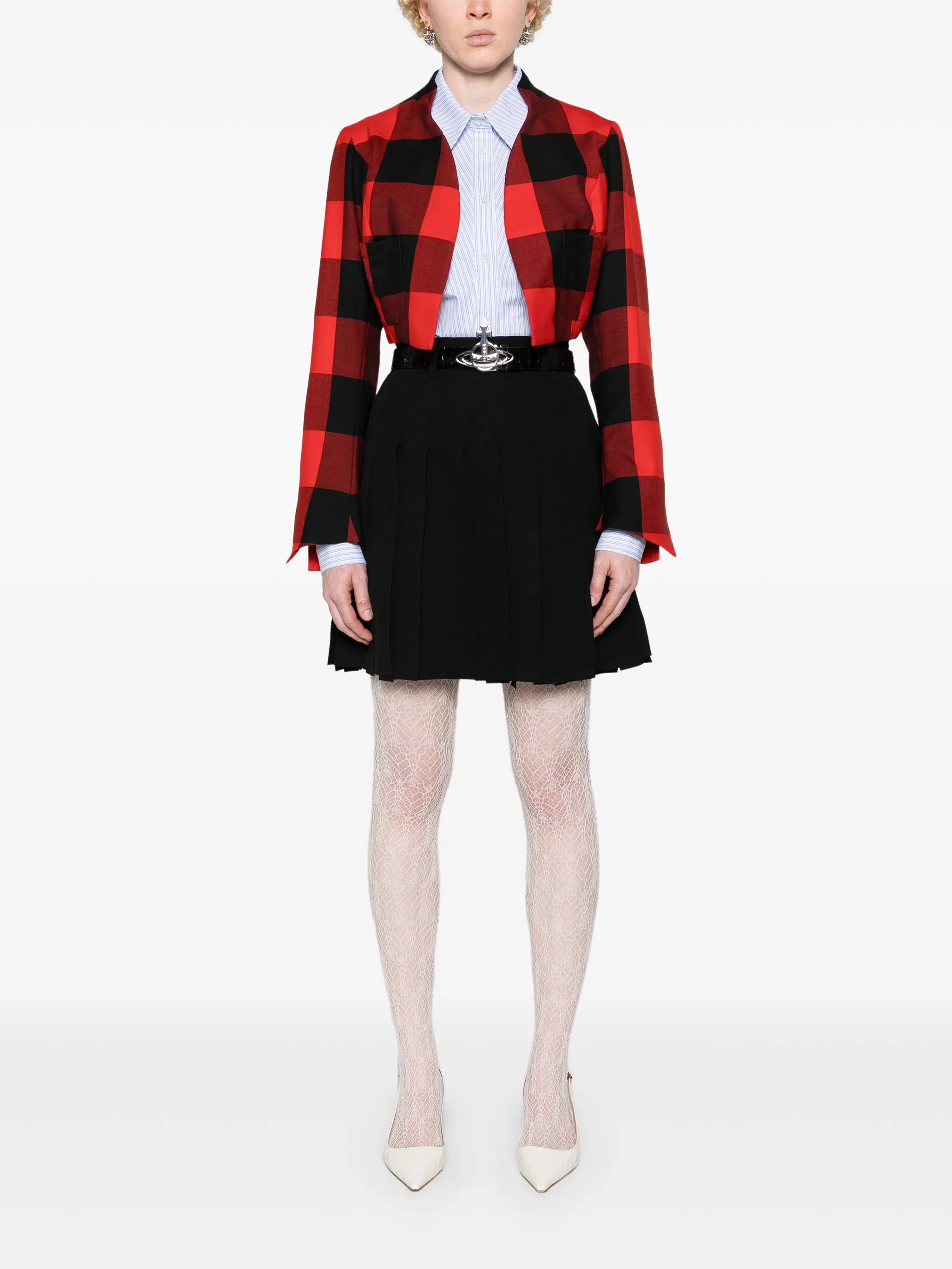 CJ tartan cropped jacket