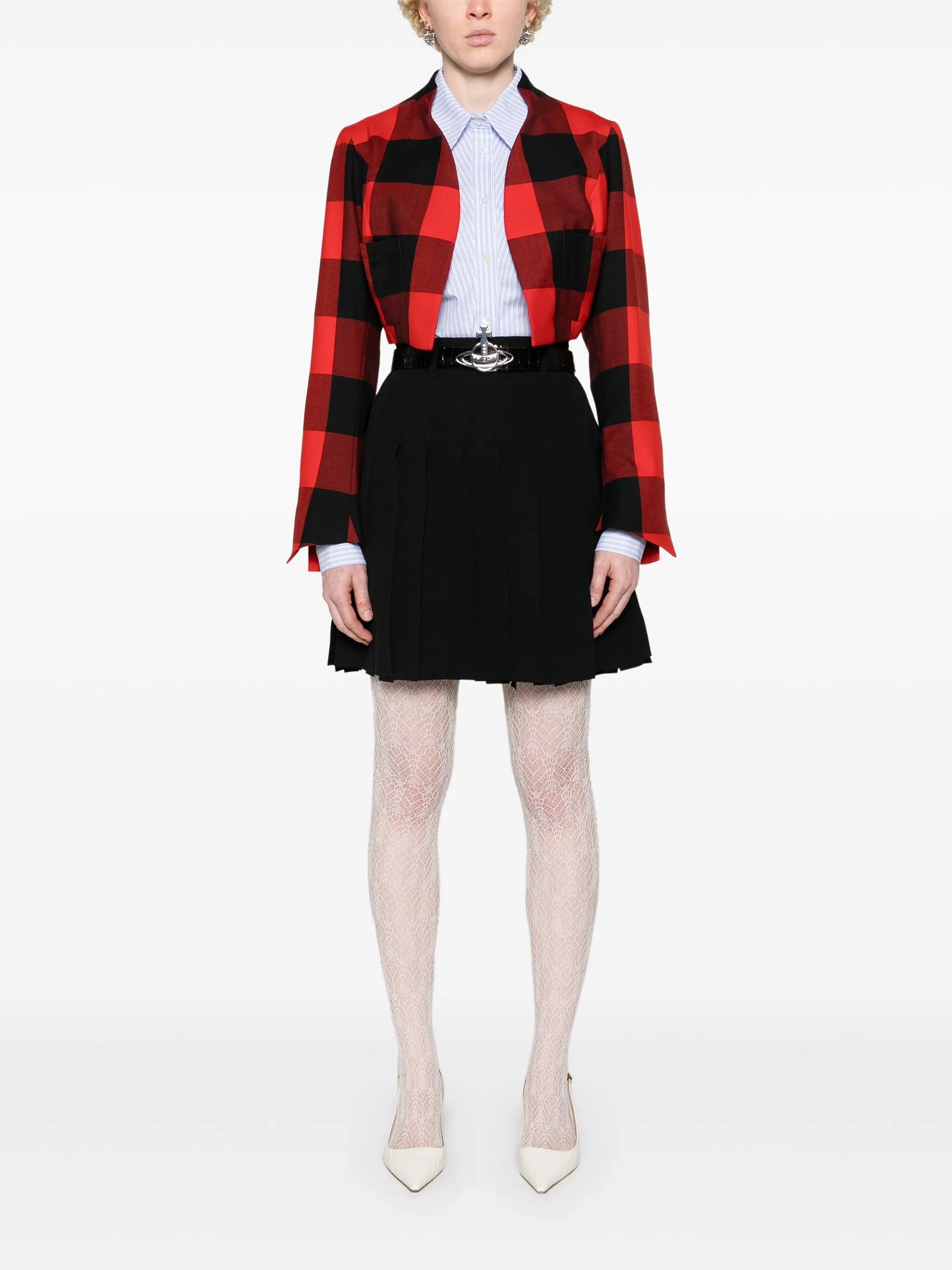 CJ tartan cropped jacket