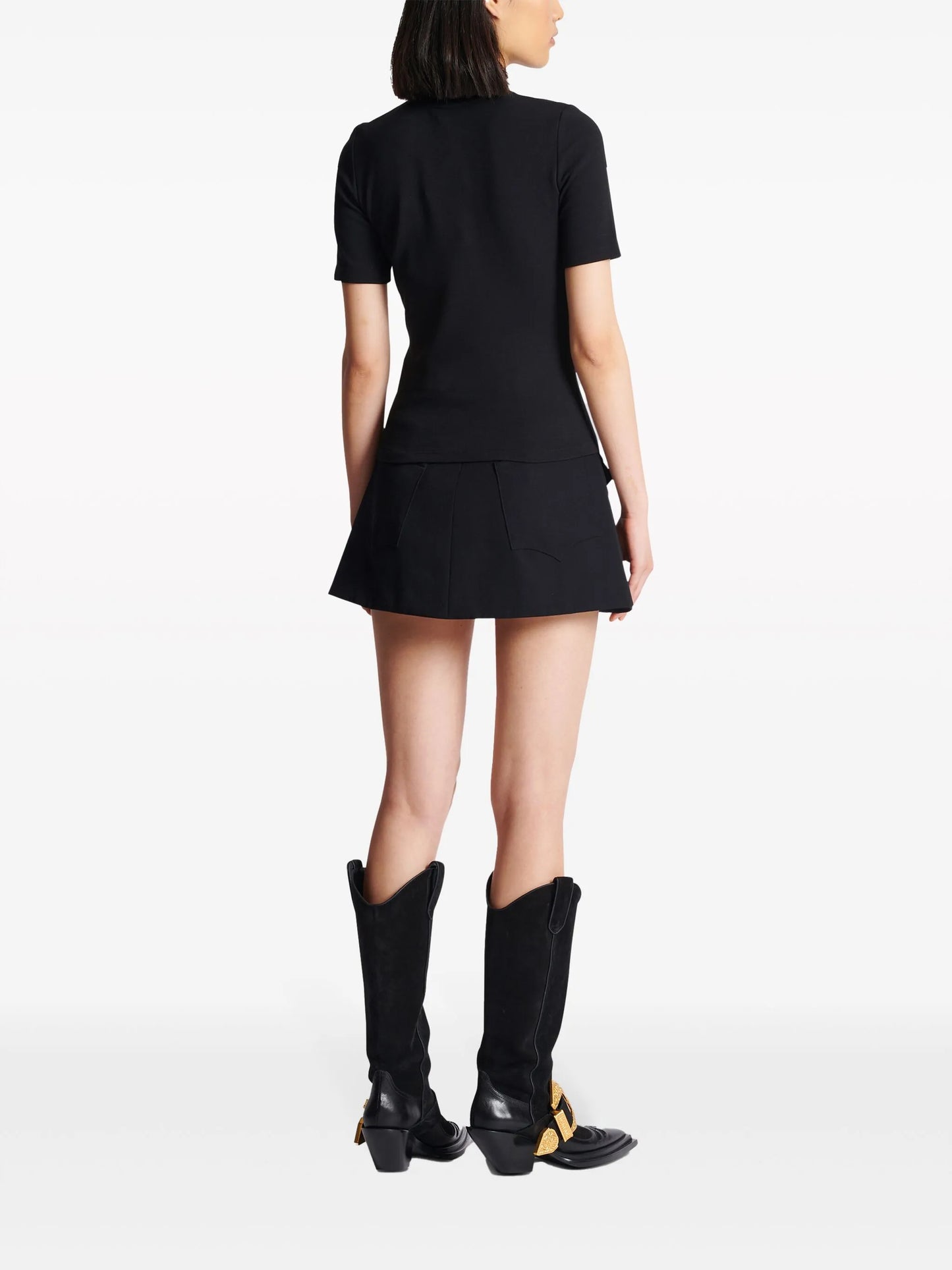 6-Button raglan-sleeve T-shirt