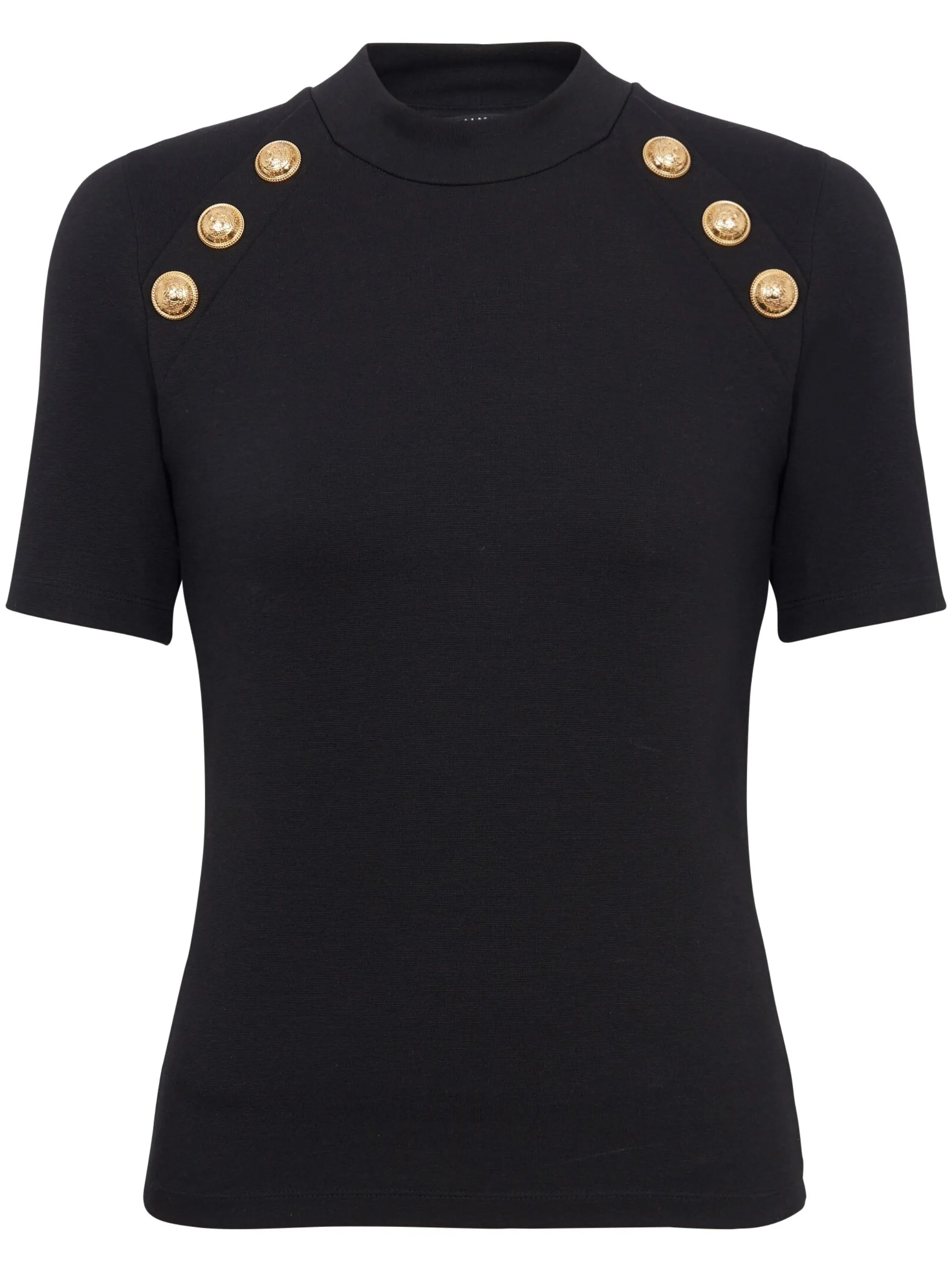 6-Button raglan-sleeve T-shirt