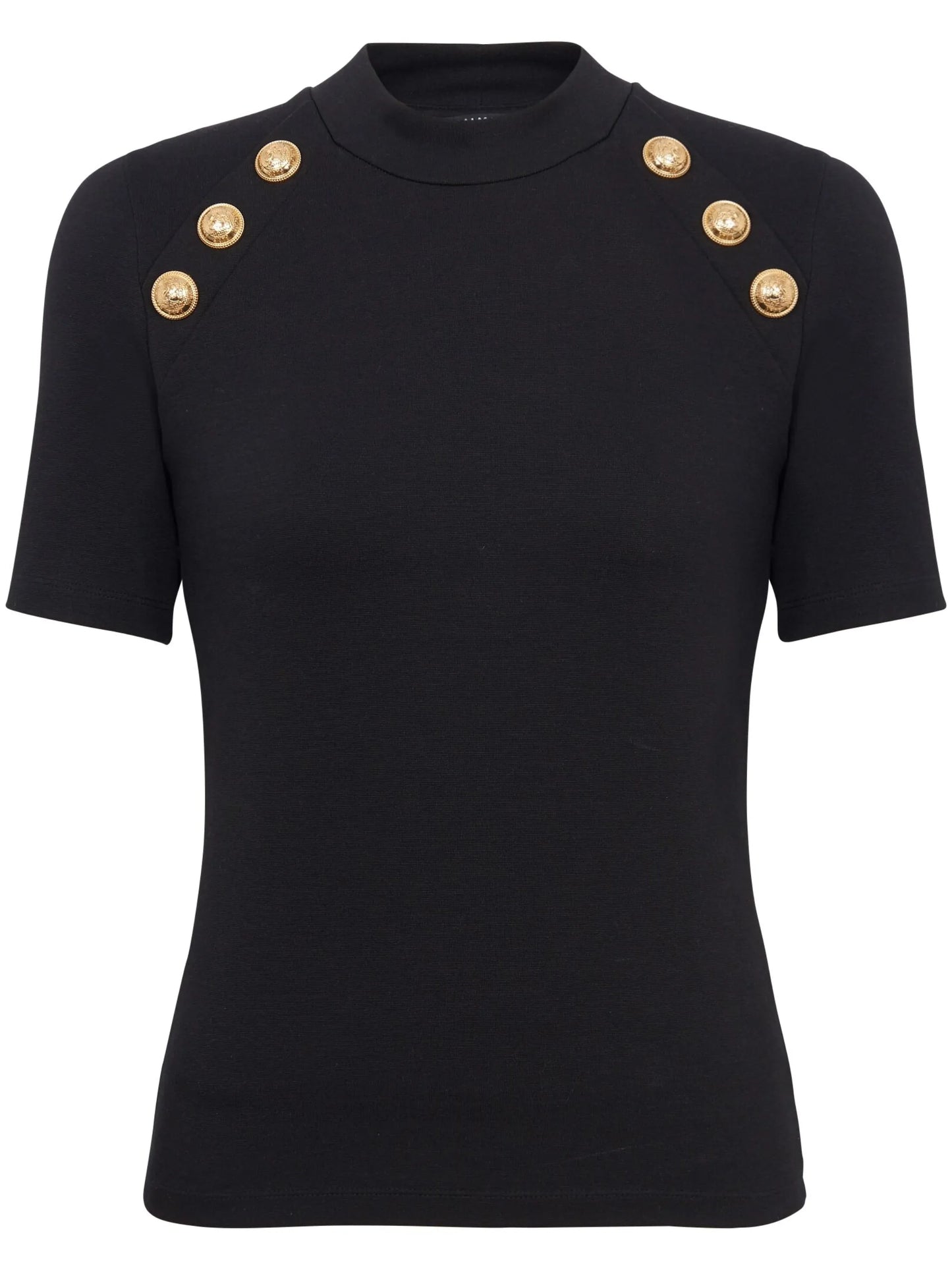 6-Button raglan-sleeve T-shirt
