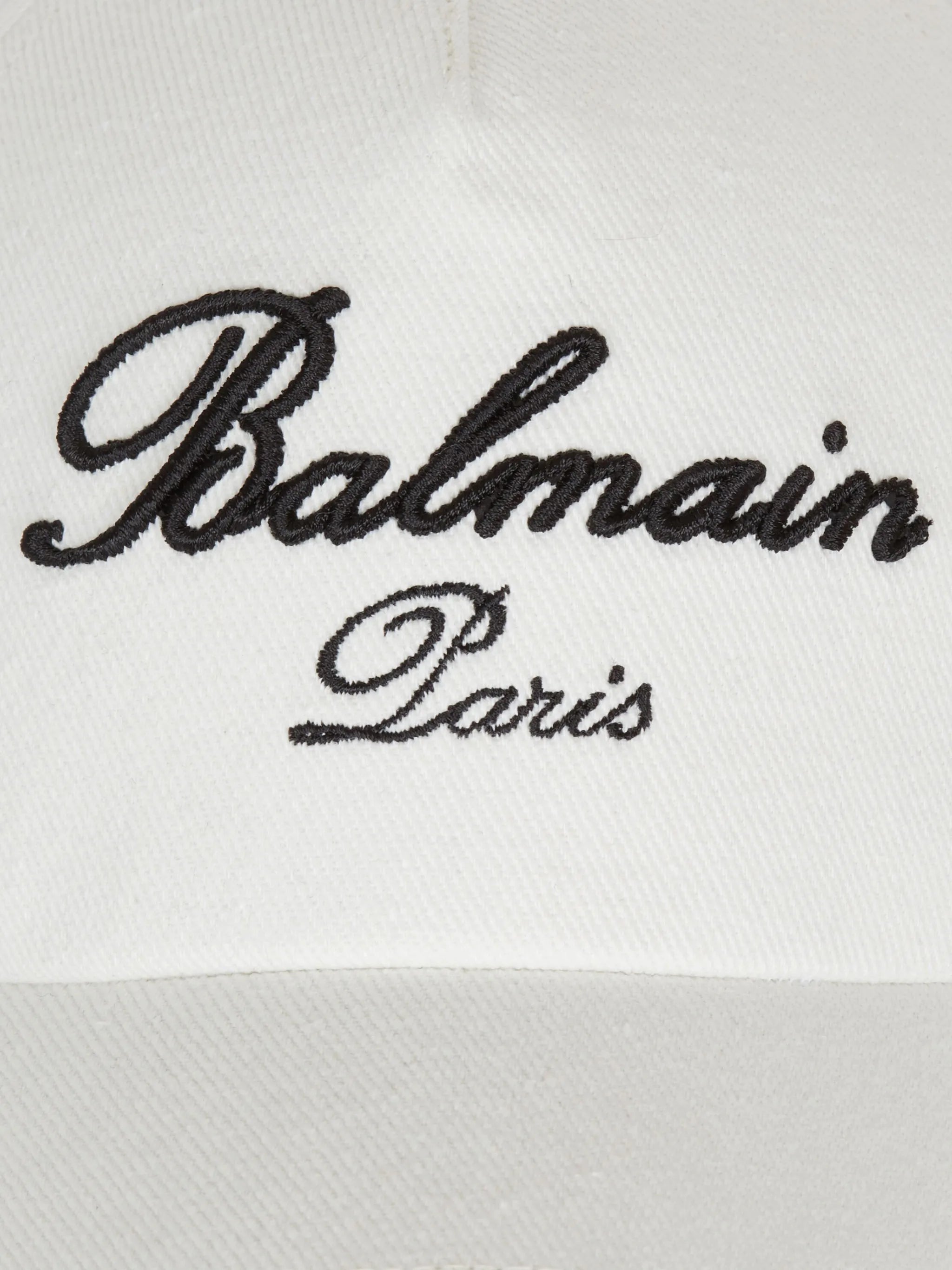 Signature-embroidered baseball cap