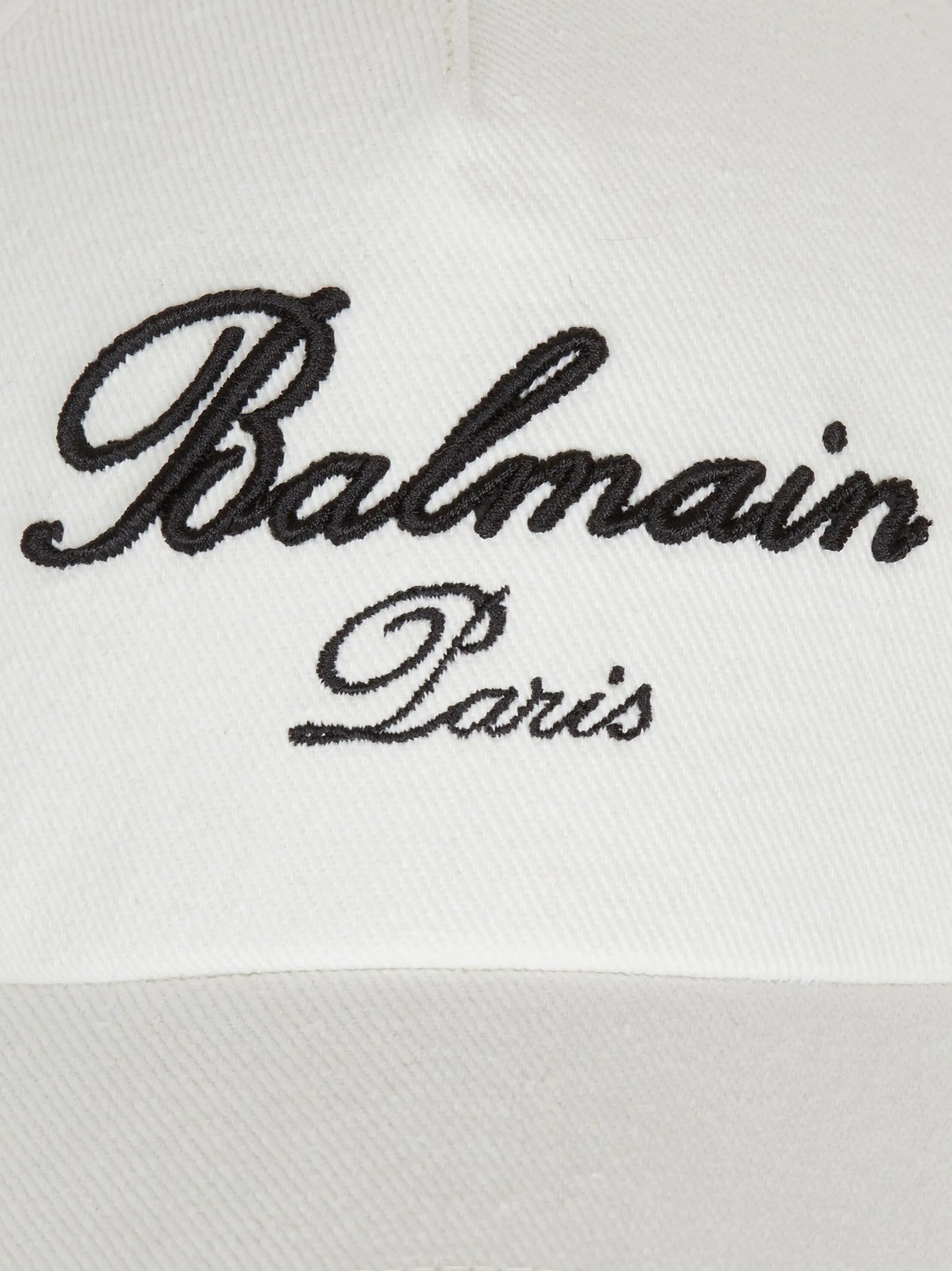 Signature-embroidered baseball cap