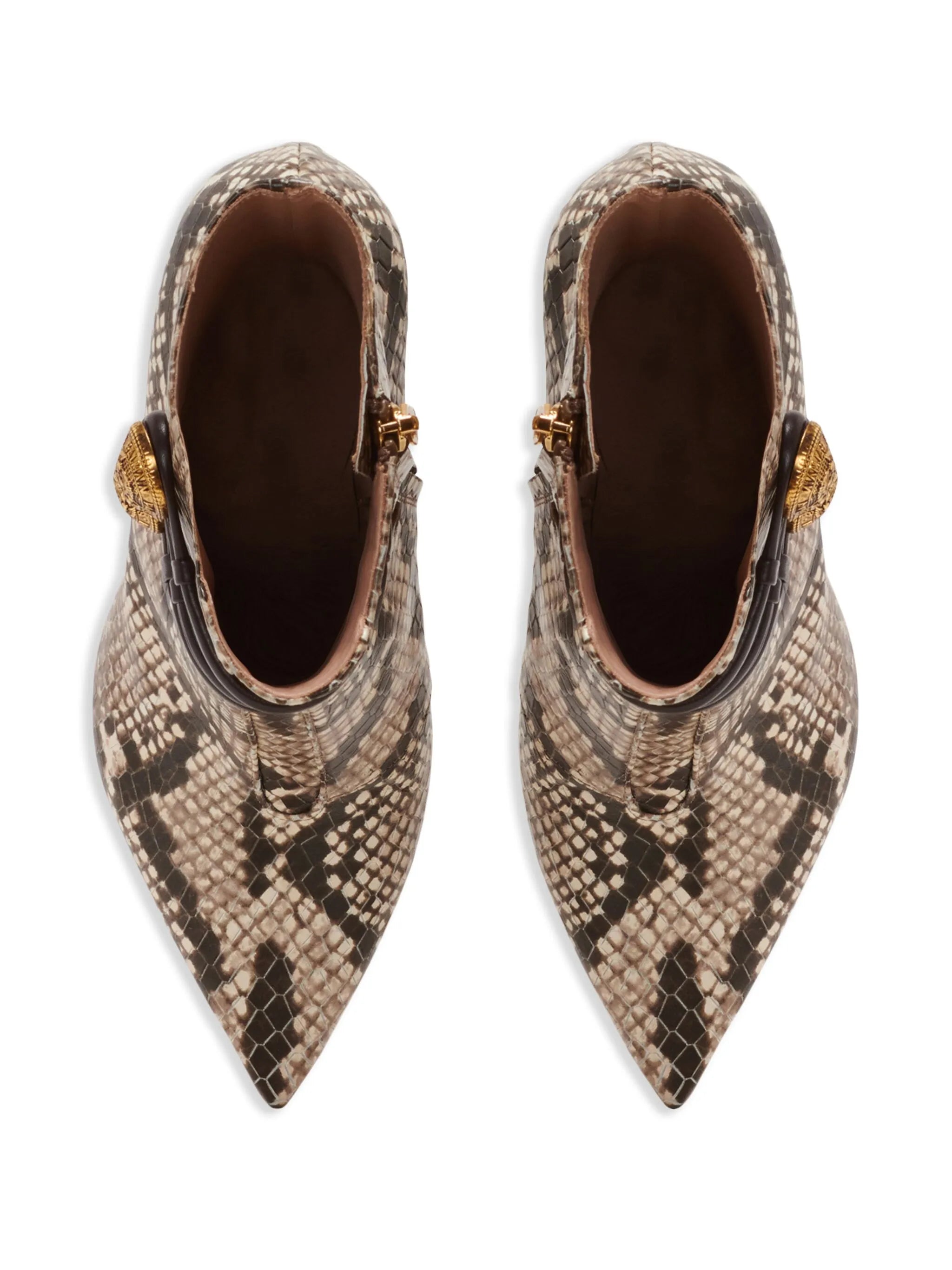 Alma 95mm snakeskin-effect boots