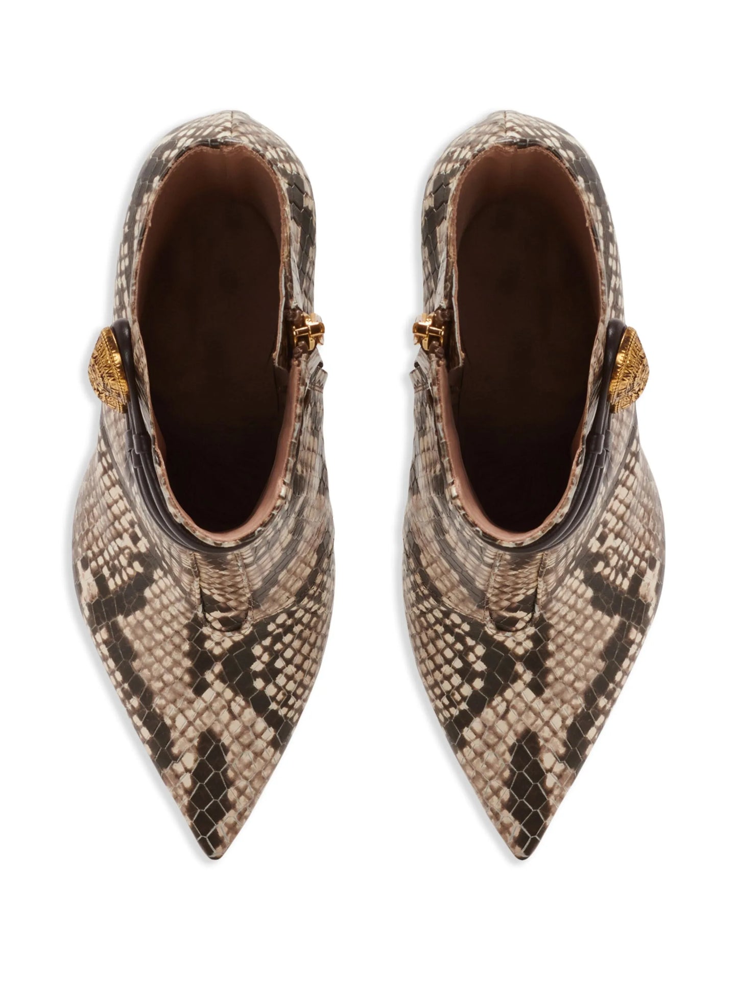 Alma 95mm snakeskin-effect boots