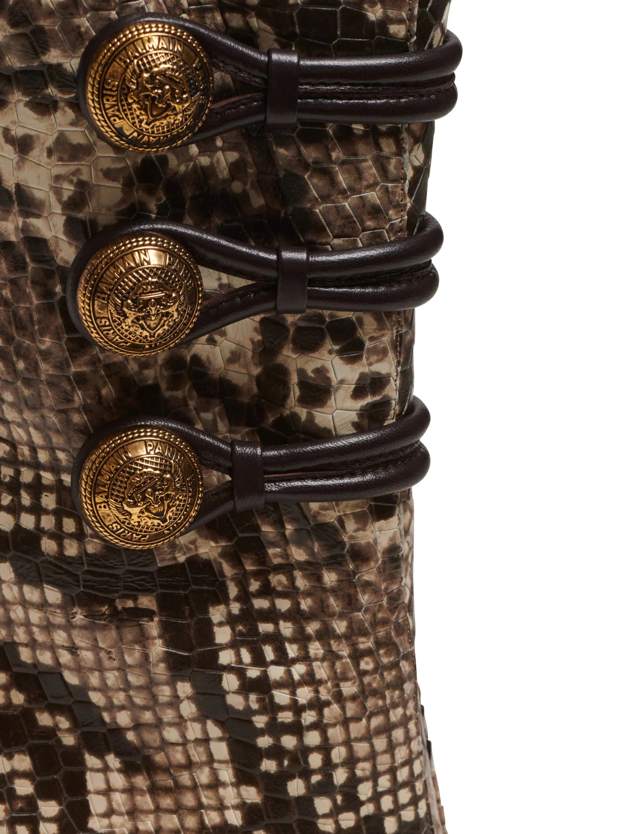 Alma 95mm snakeskin-effect boots