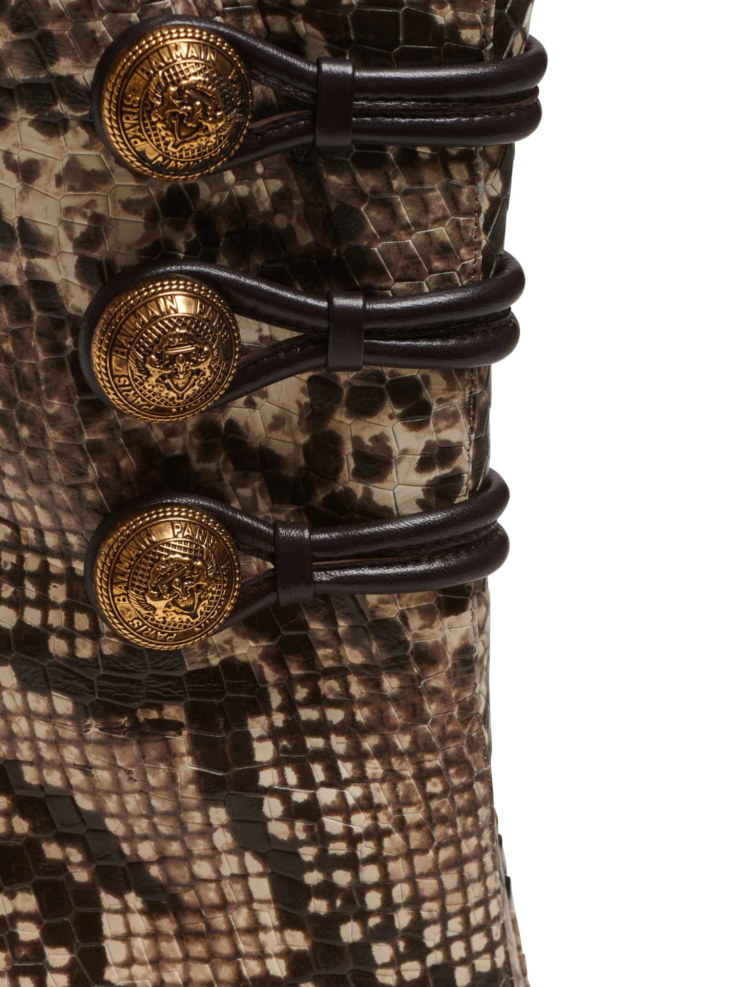 Alma 95mm snakeskin-effect boots