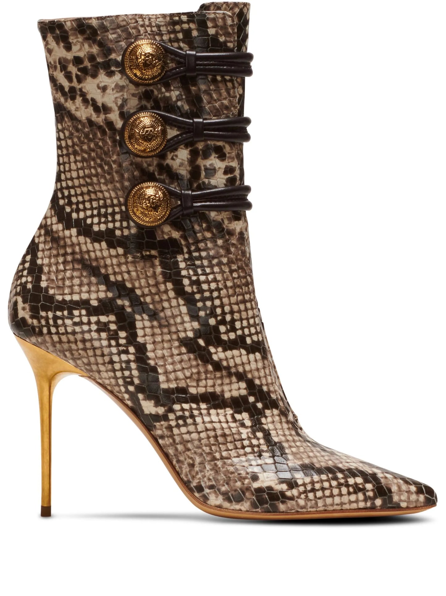 Alma 95mm snakeskin-effect boots