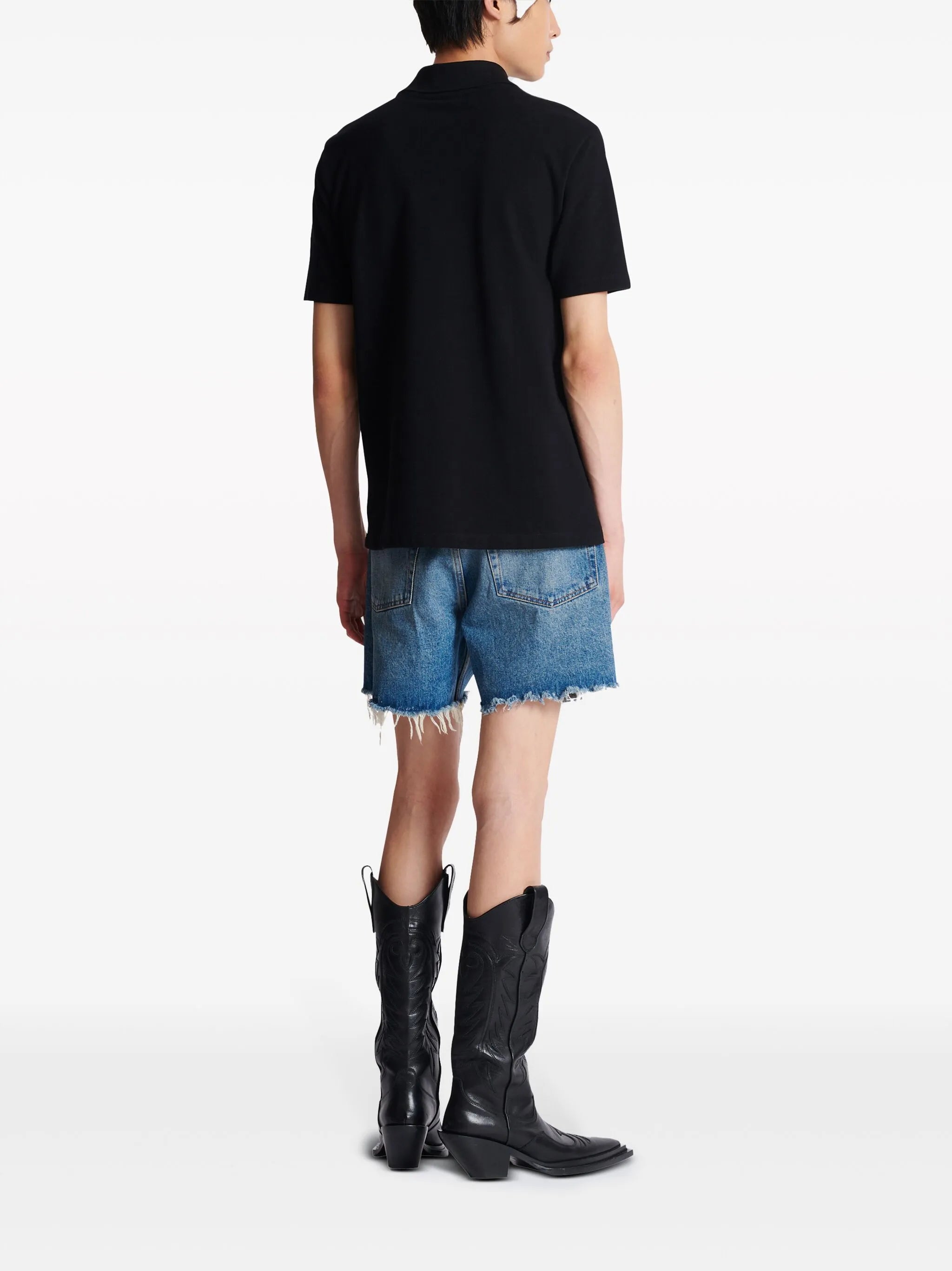 logo-embroidered cotton polo shirt