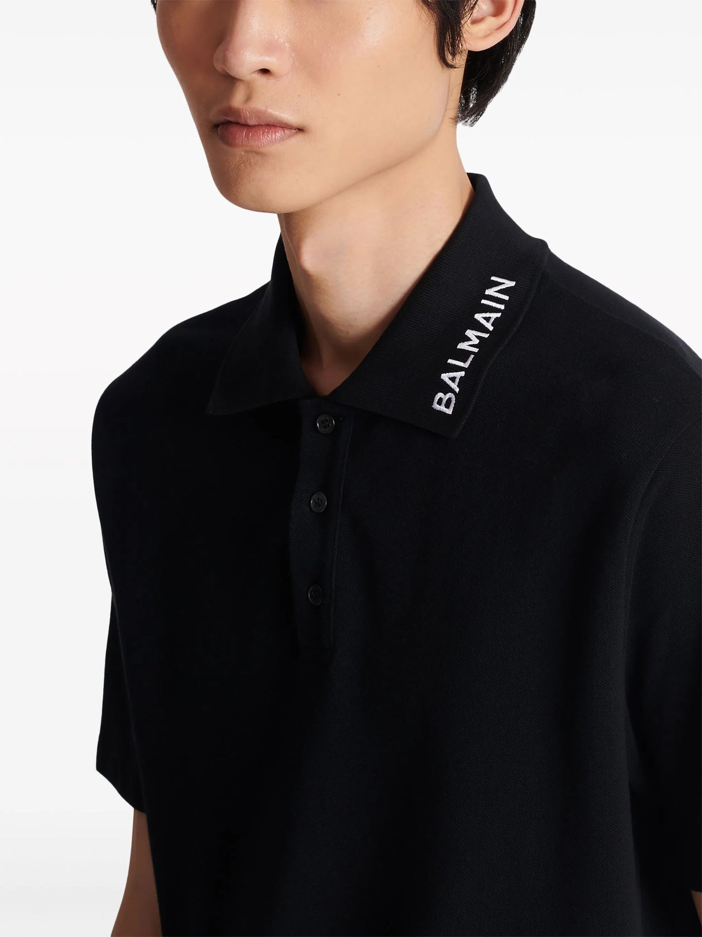 logo-embroidered cotton polo shirt
