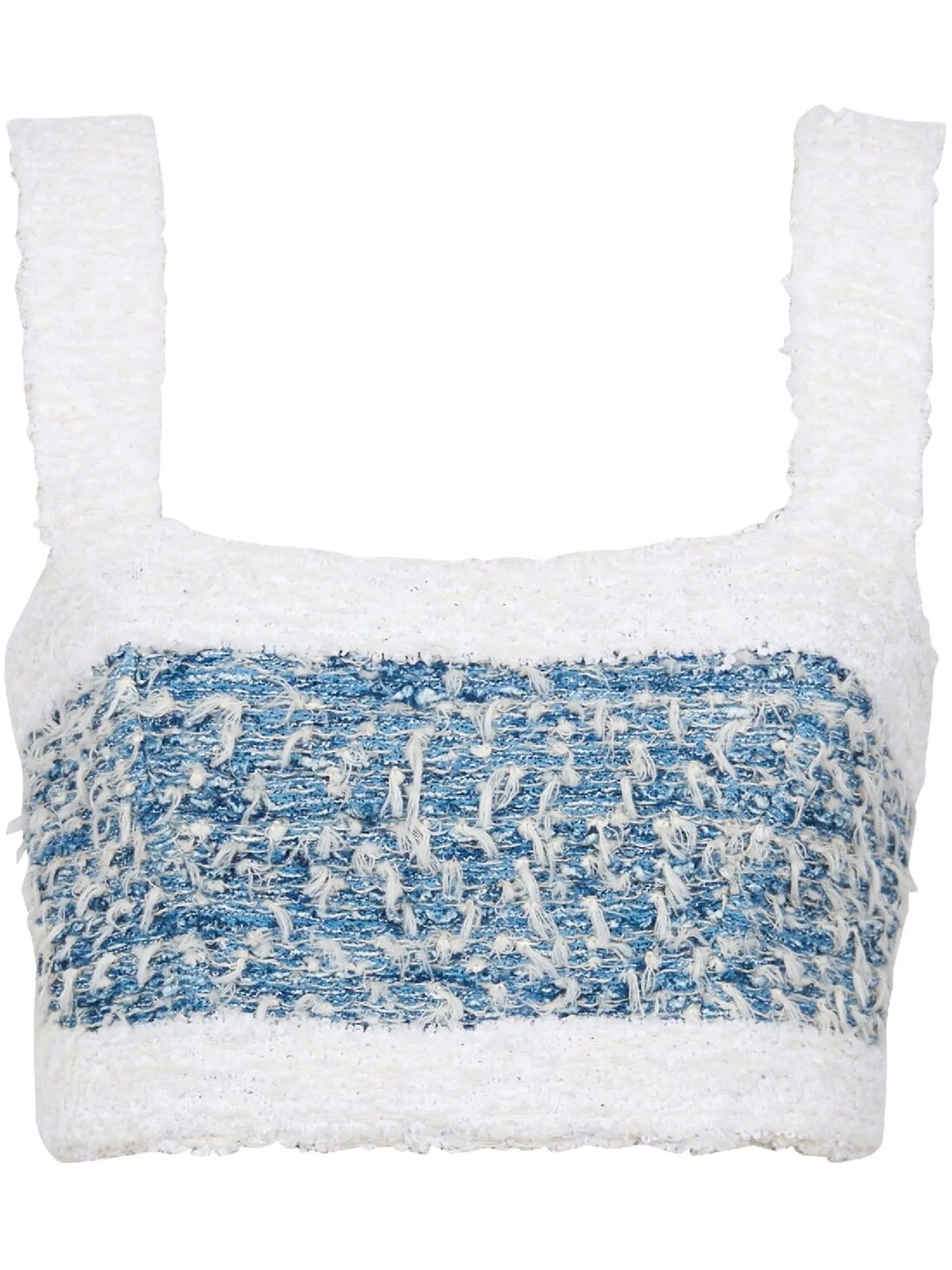 denim tweed crop top