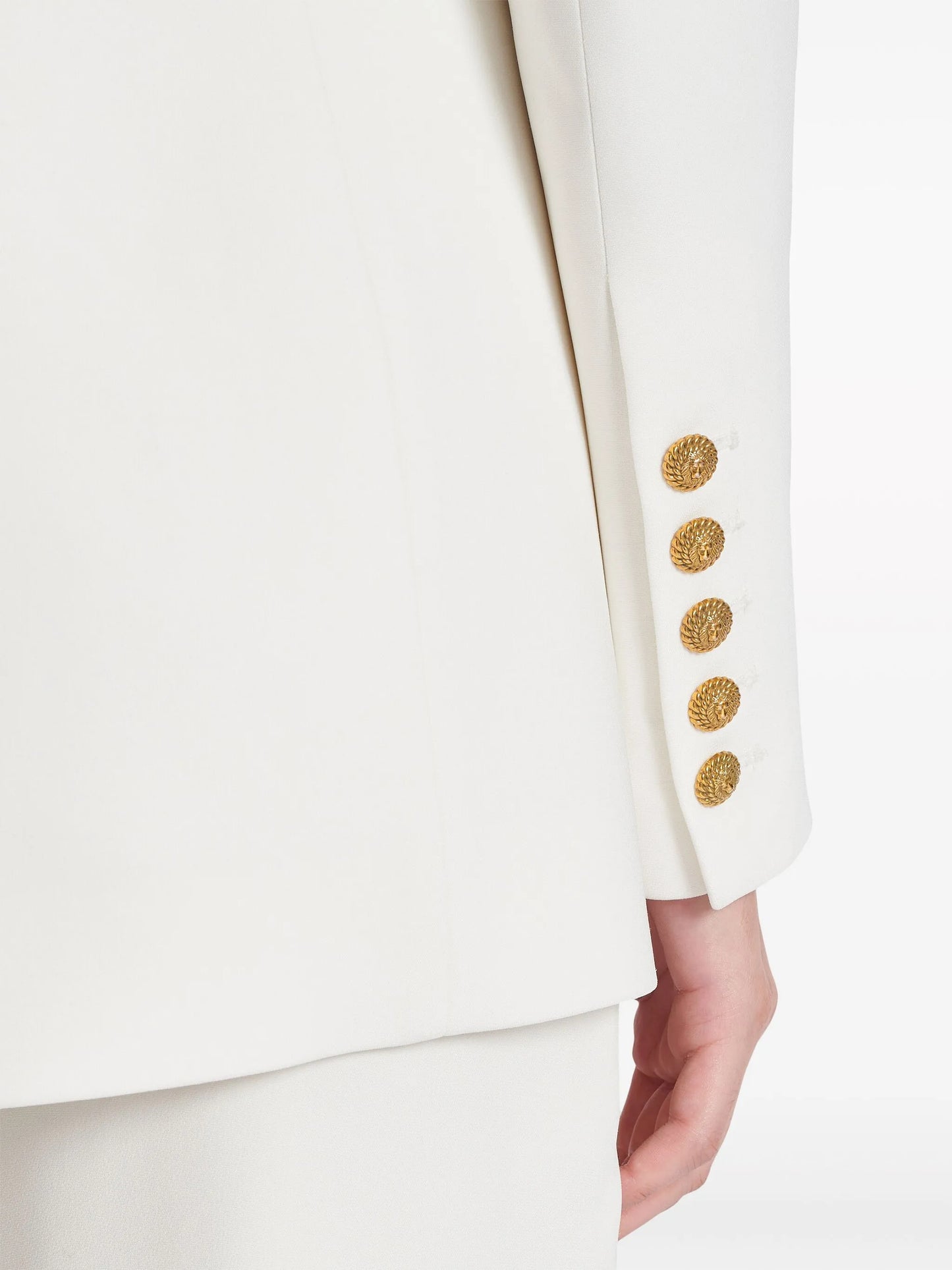 2-Button single-breasted crepe blazer