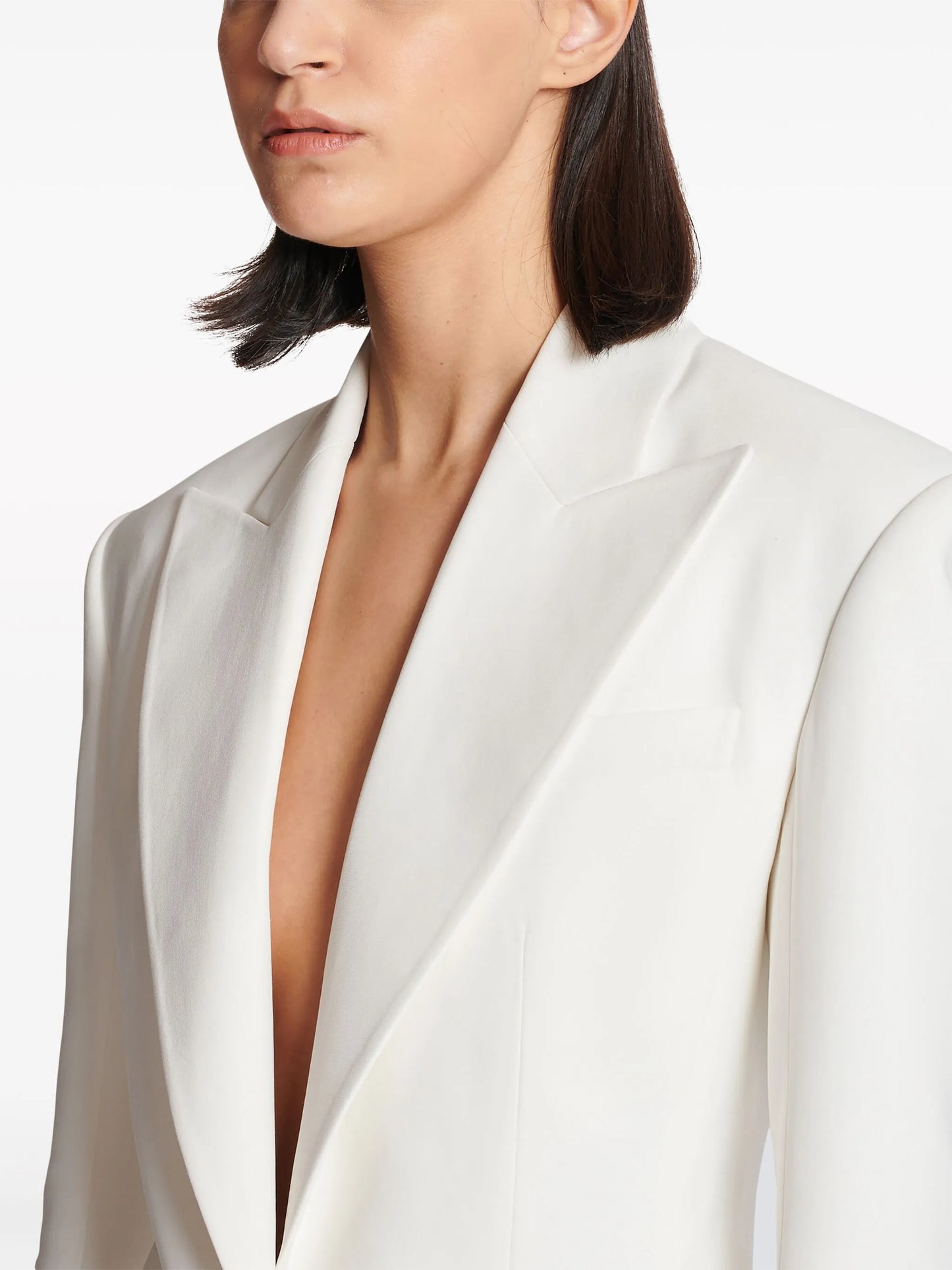 2-Button single-breasted crepe blazer