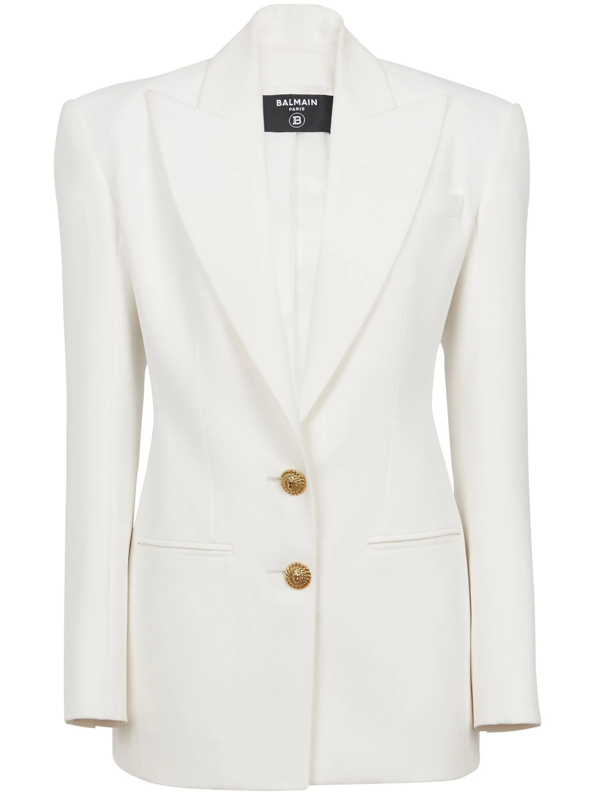 2-Button single-breasted crepe blazer