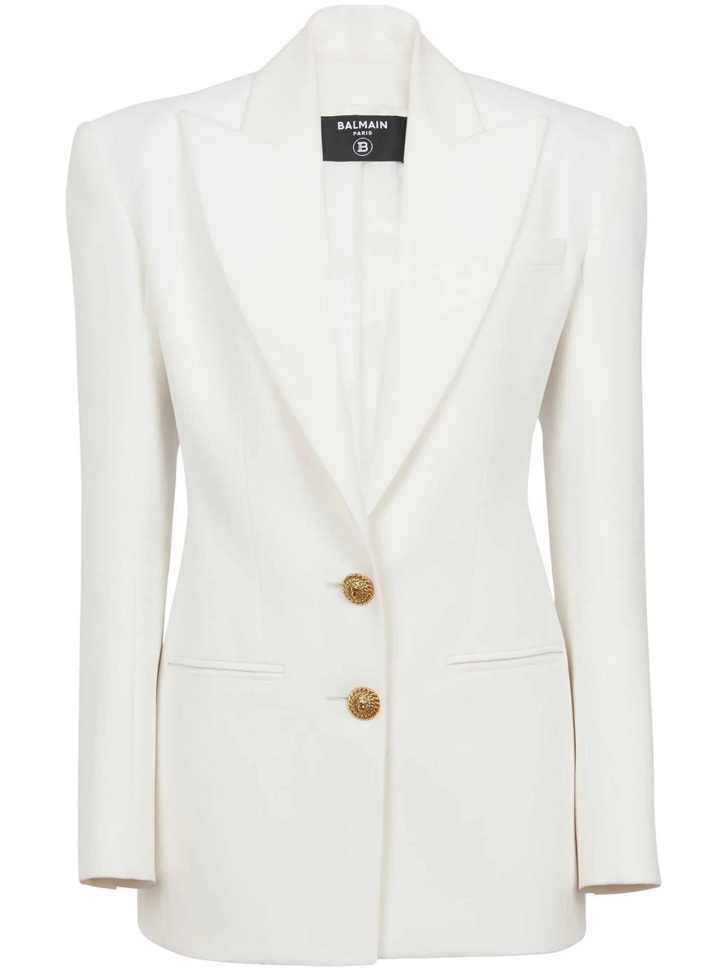 2-Button single-breasted crepe blazer