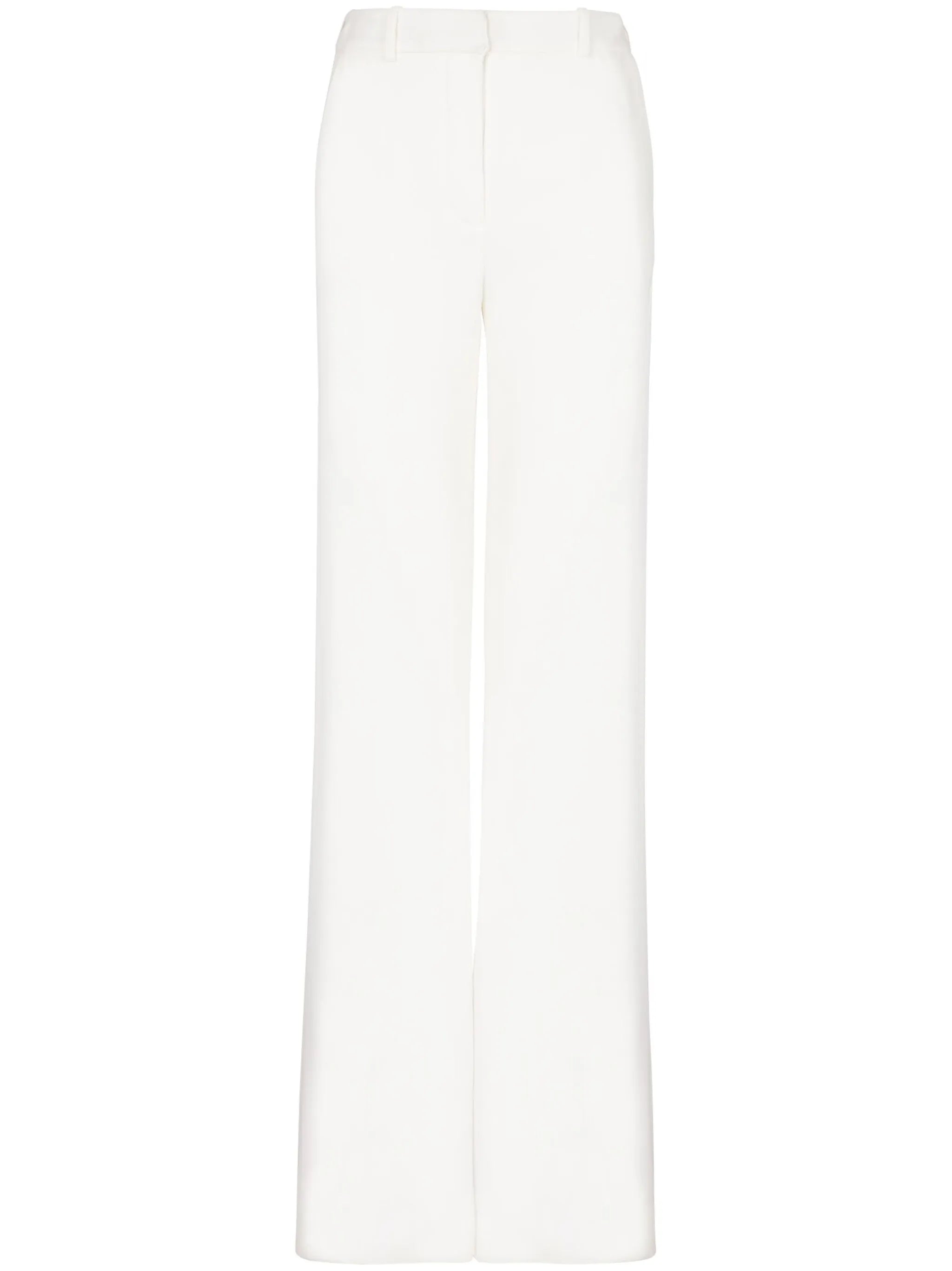crepe flared trousers