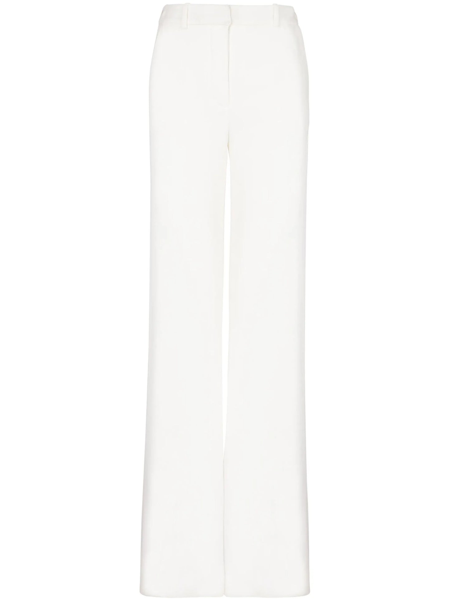 crepe flared trousers