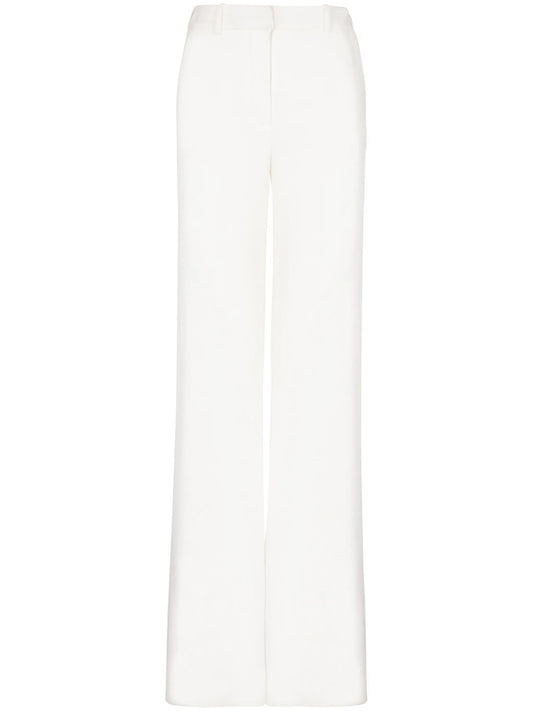 crepe flared trousers