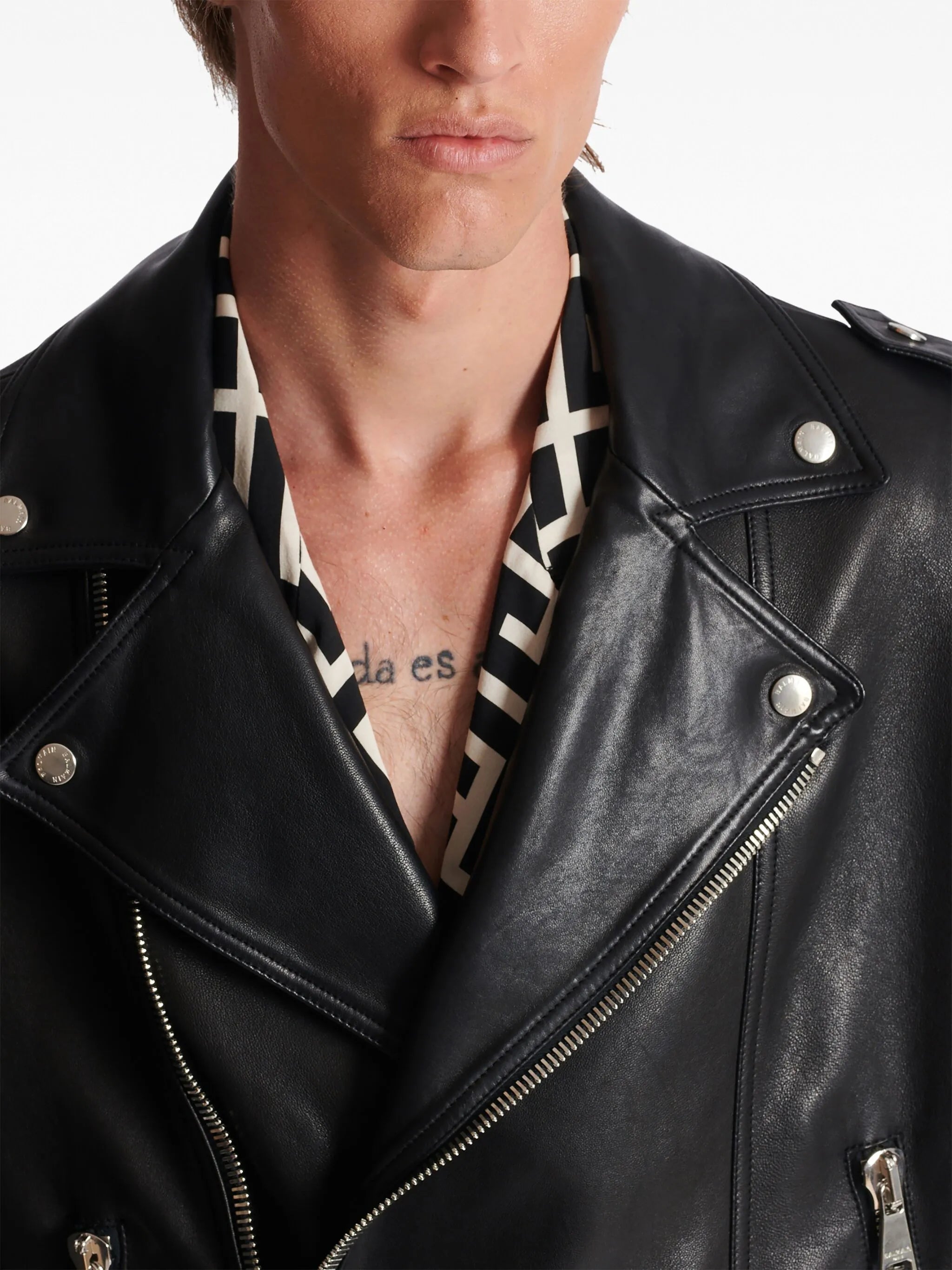 leather biker jacket