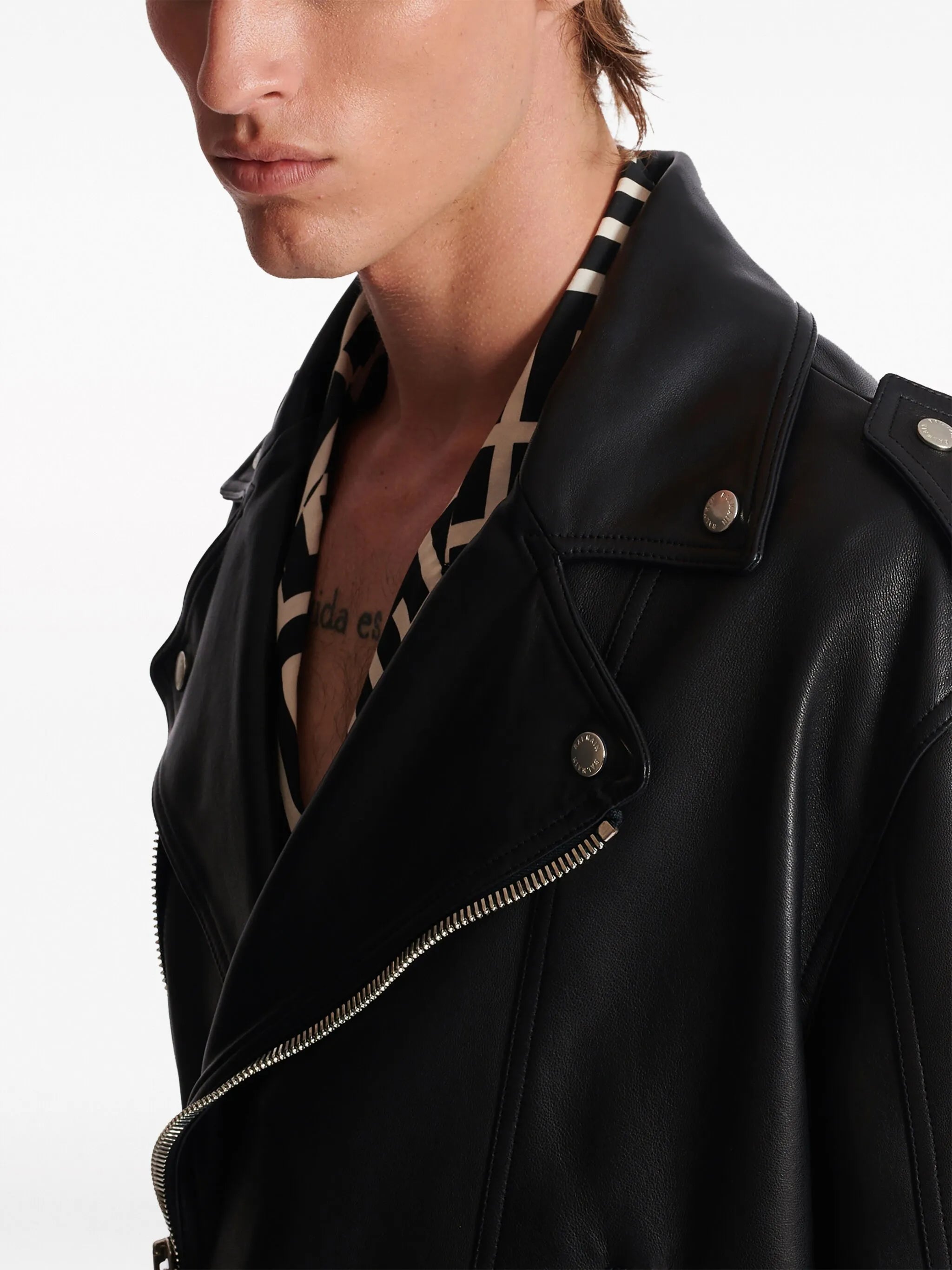 leather biker jacket